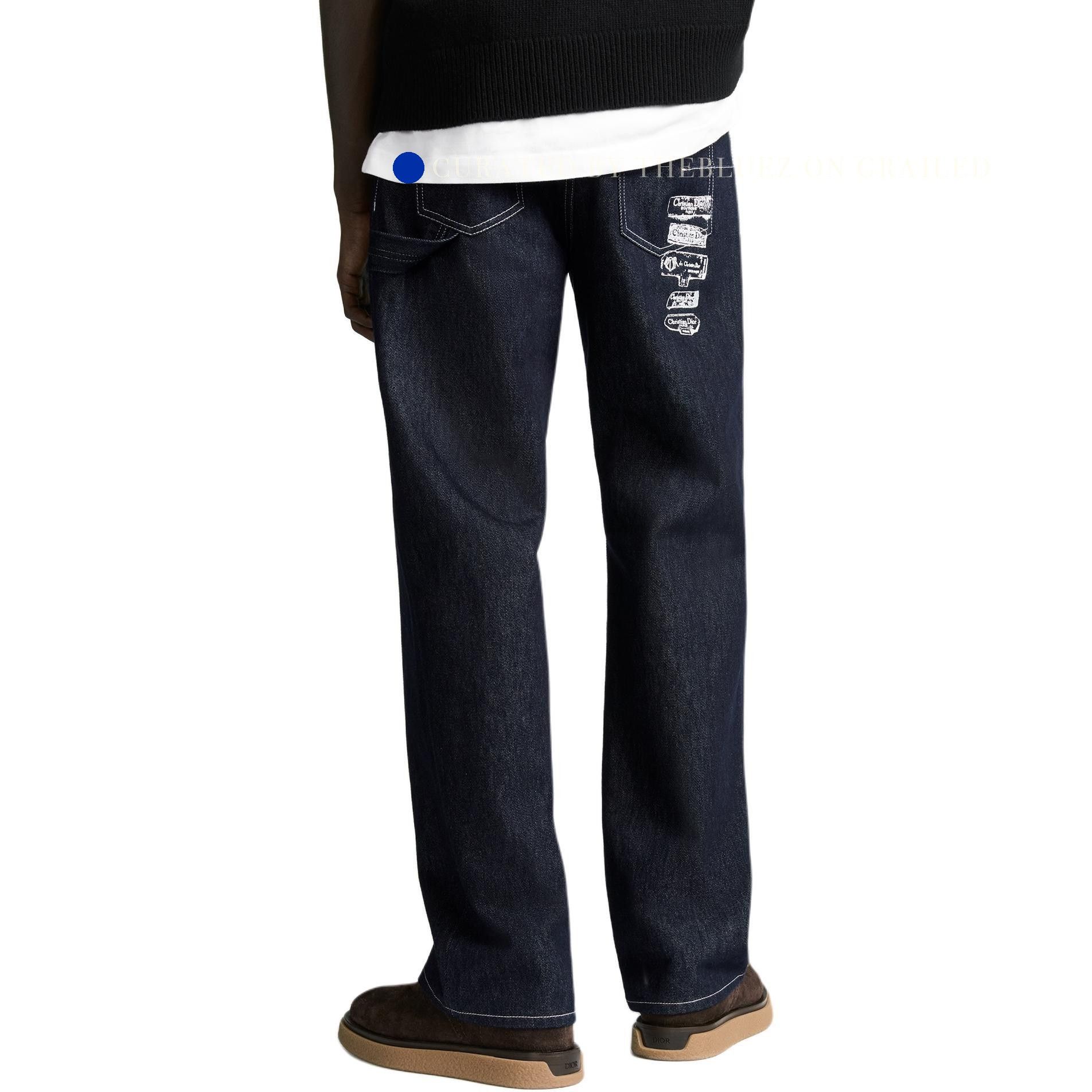 Dior Embroidered Blue Jeans Size US 30 / EU 46 - 9 Thumbnail