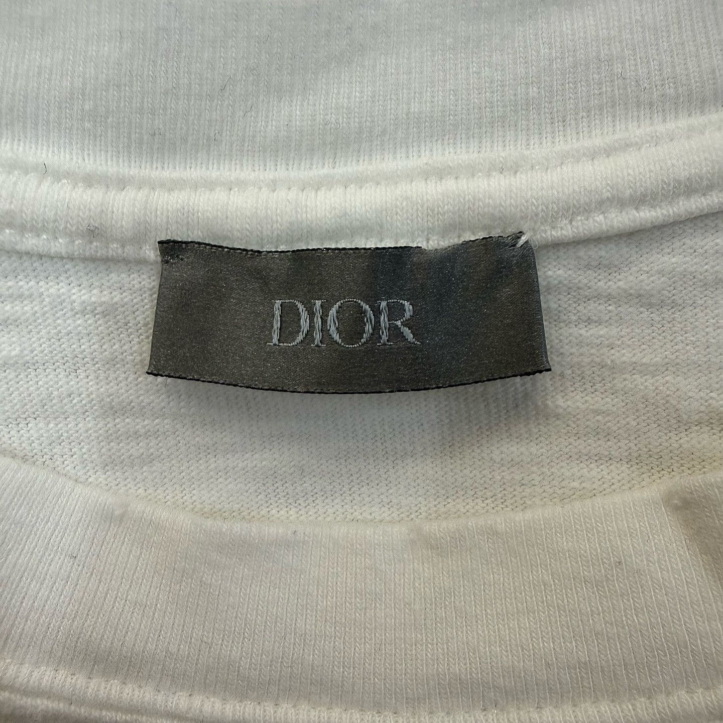 Dior Embroidered Logo T-Shirt in White Size US S / EU 44-46 / 1 - 2 Thumbnail