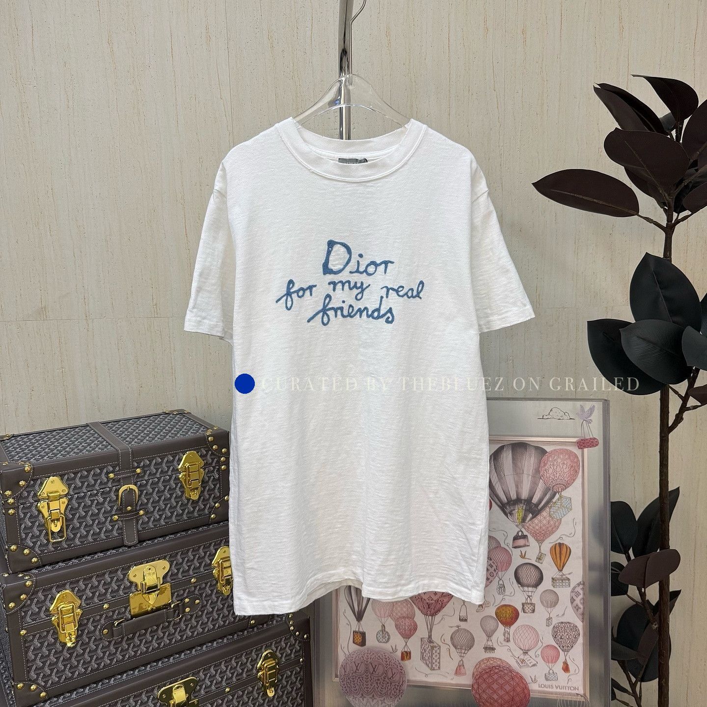 Dior Embroidered Logo T-Shirt in White Size US S / EU 44-46 / 1 - 5 Thumbnail