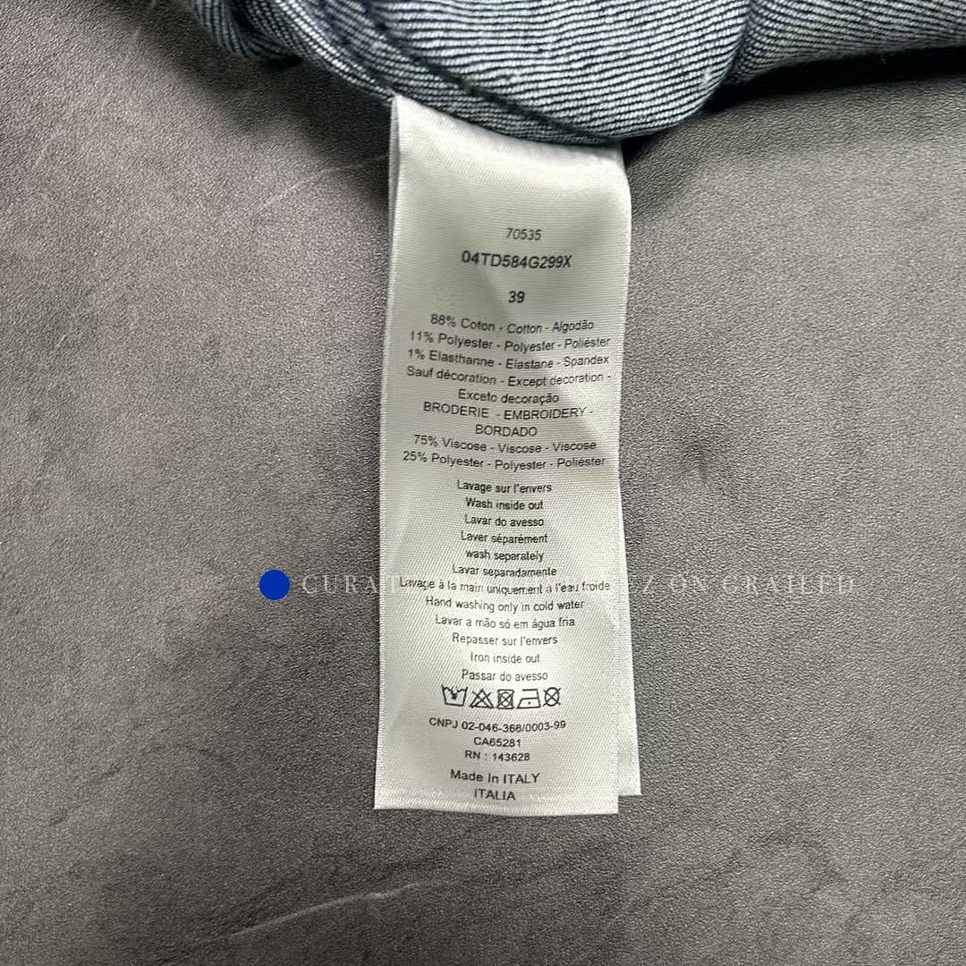 Dior Star Embroidery Denim Shirt in Blue Size US M / EU 48-50 / 2 - 4 Thumbnail