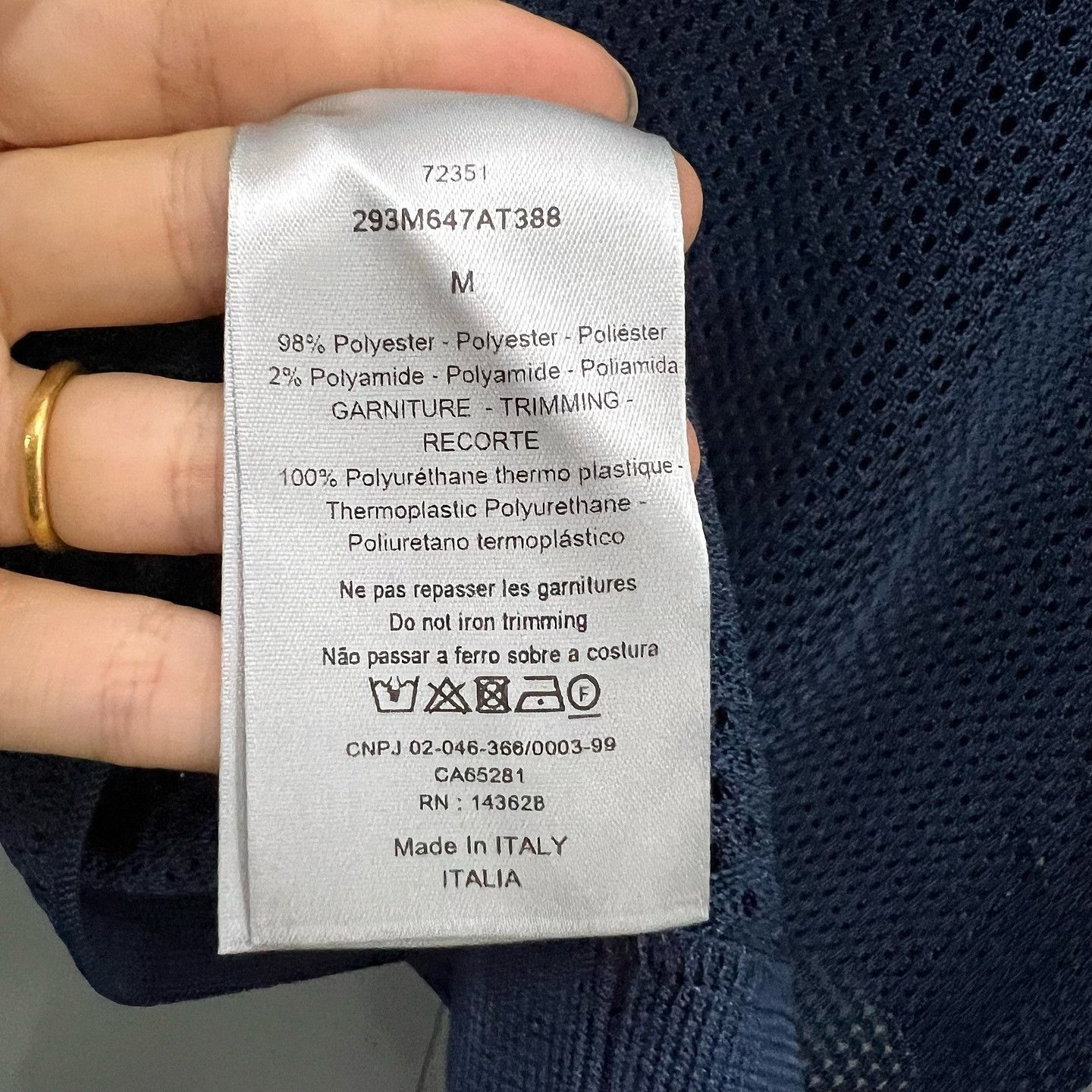 Dior Stylish Mesh Short Sleeve Tee in Blue Size US M / EU 48-50 / 2 - 2 Thumbnail
