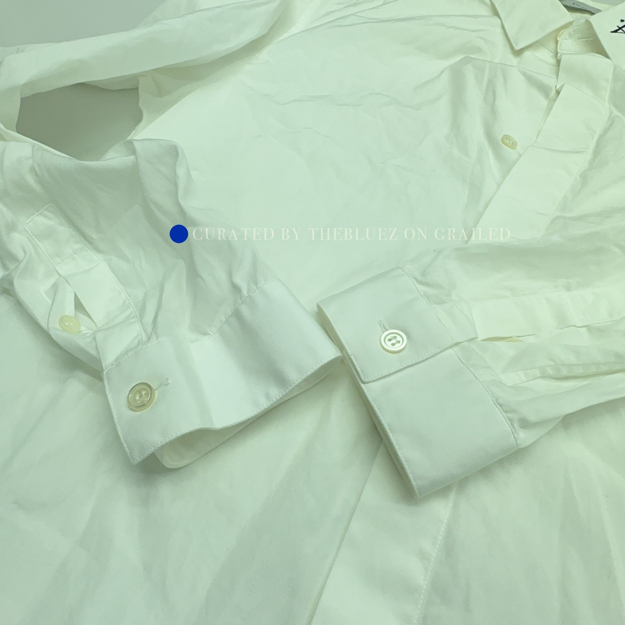 Dior Elegant White Embroidered Collar Shirt Size US M / EU 48-50 / 2 - 8 Thumbnail