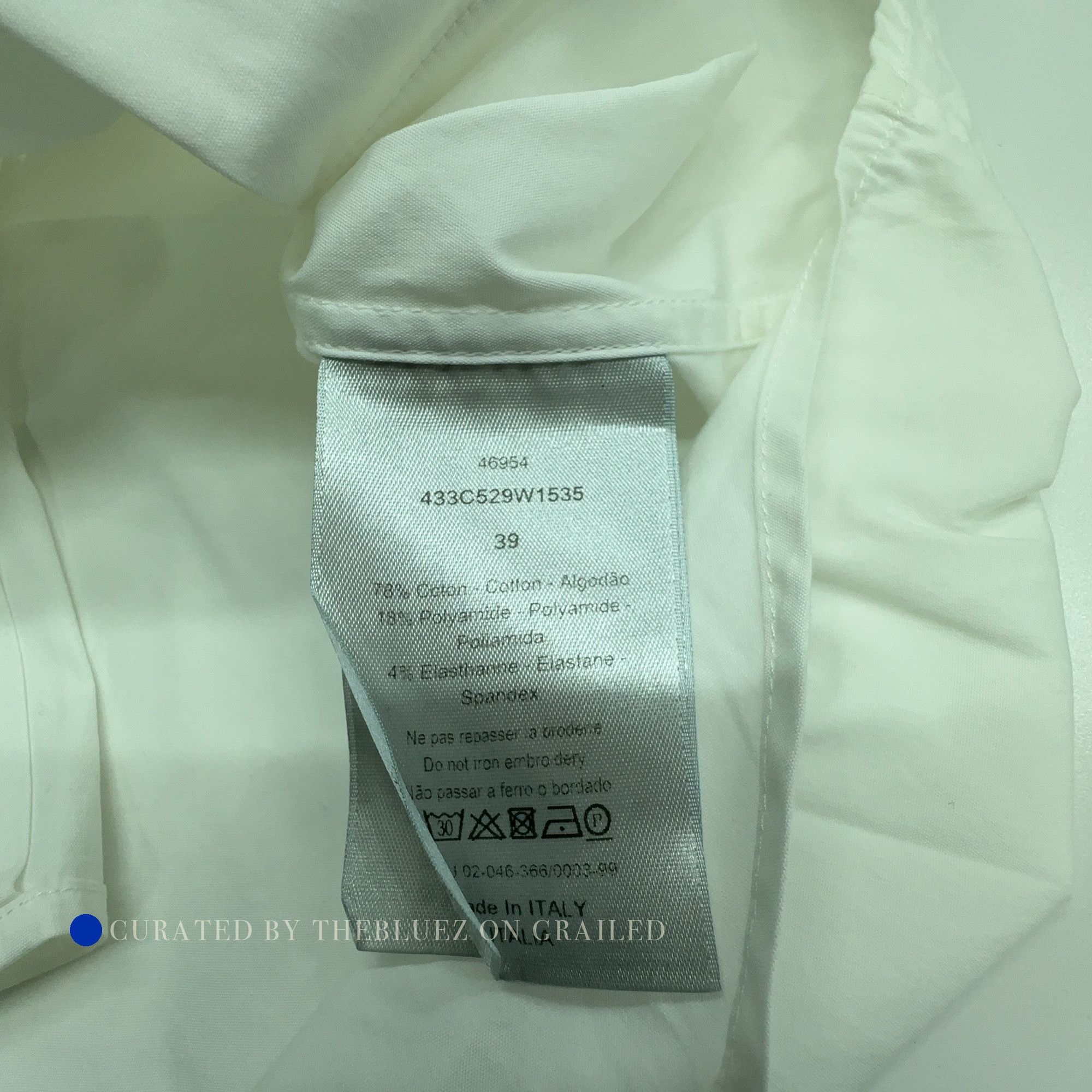 Dior White Bee Logo Button-Up Shirt in Size M Size US M / EU 48-50 / 2 - 3 Thumbnail