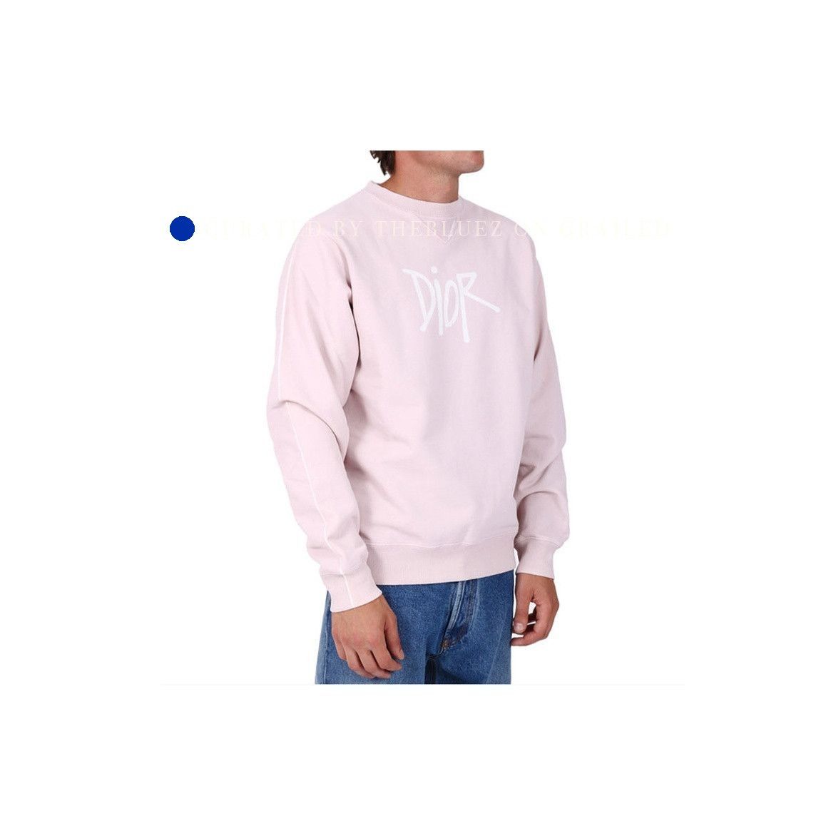 Dior Pink Logo Sweatshirt by Shawn Stussy Size US XXS / EU 40 - 7 Thumbnail