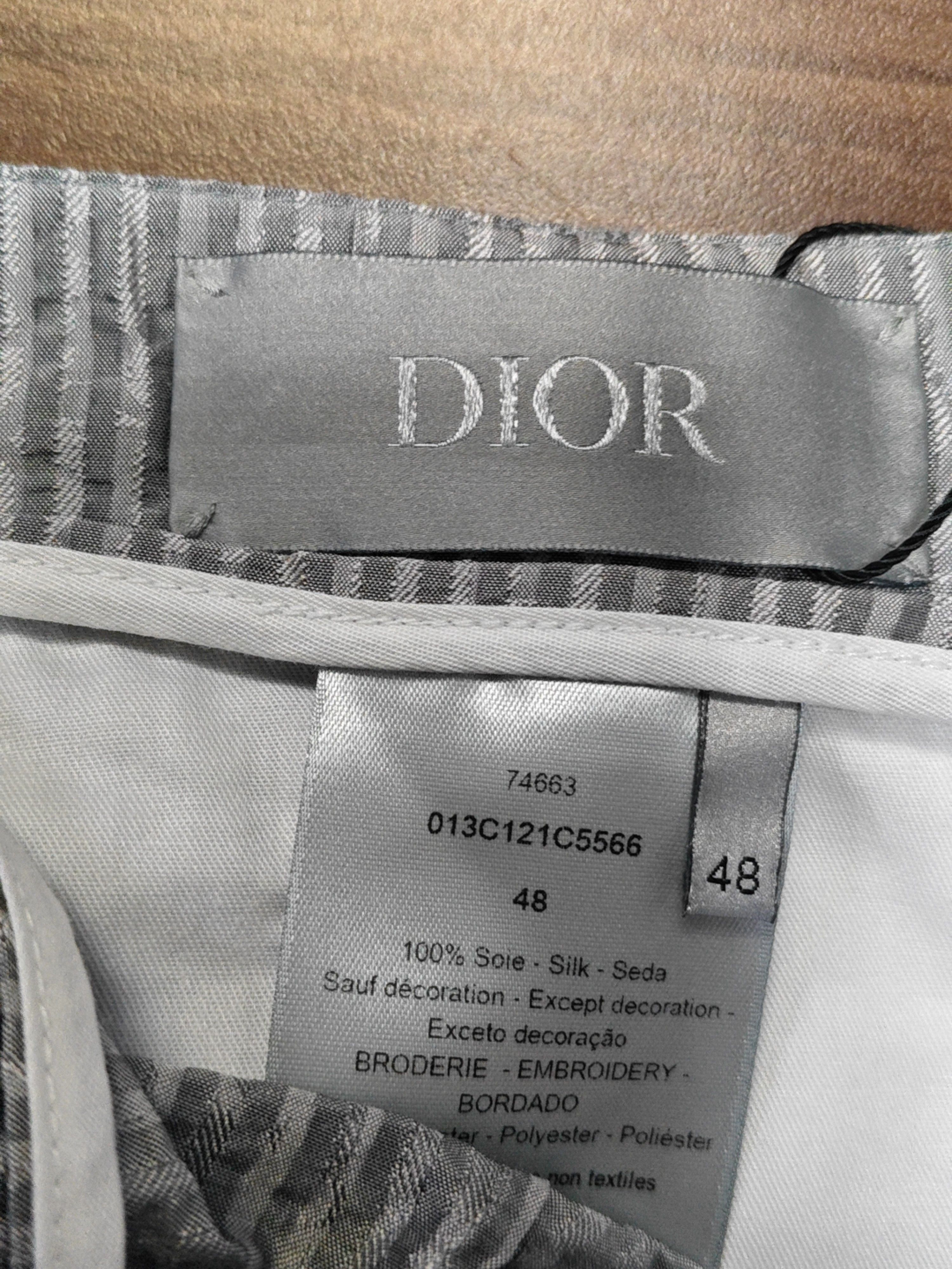 Dior Striped Gray Shorts in Size 32 Size US 32 / EU 48 - 3 Thumbnail