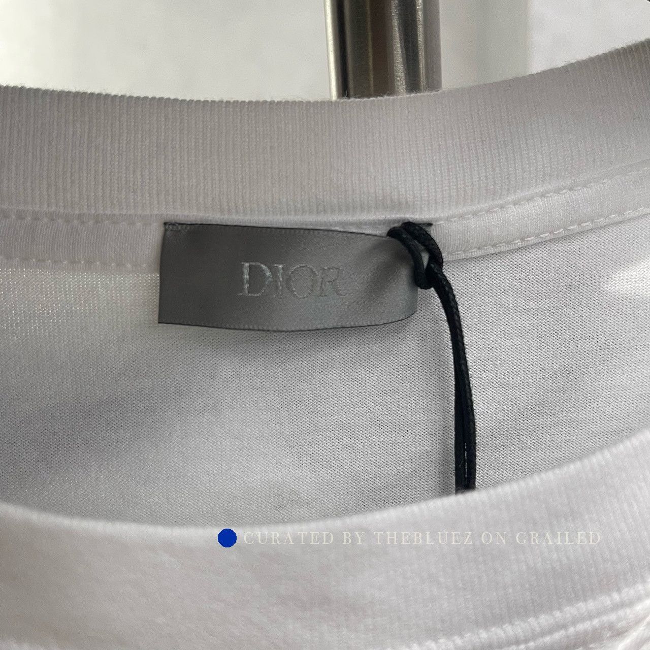 Dior Logo Embroidered White T-Shirt in XXL Size US XXL / EU 58 / 5 - 2 Thumbnail