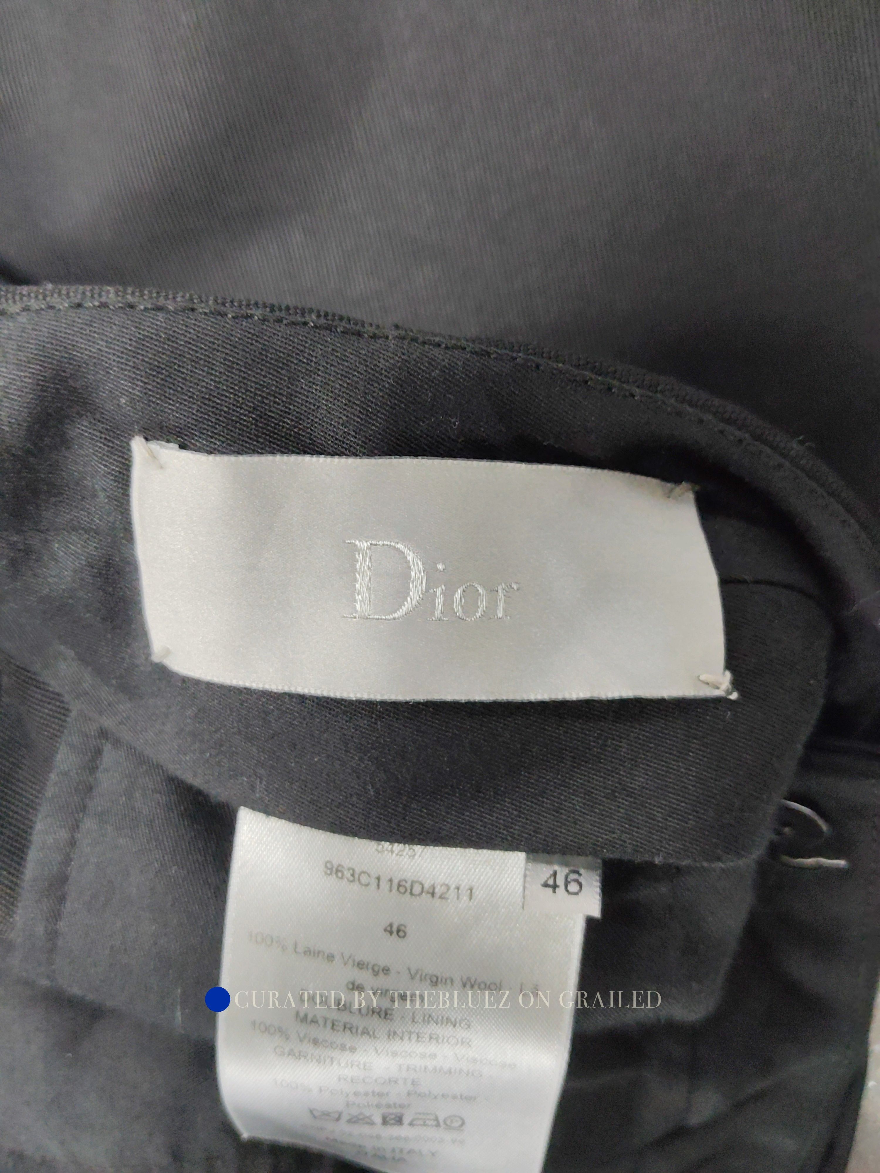 Dior Elegant Black Virgin Wool Trousers Size US 32 / EU 48 - 3 Thumbnail
