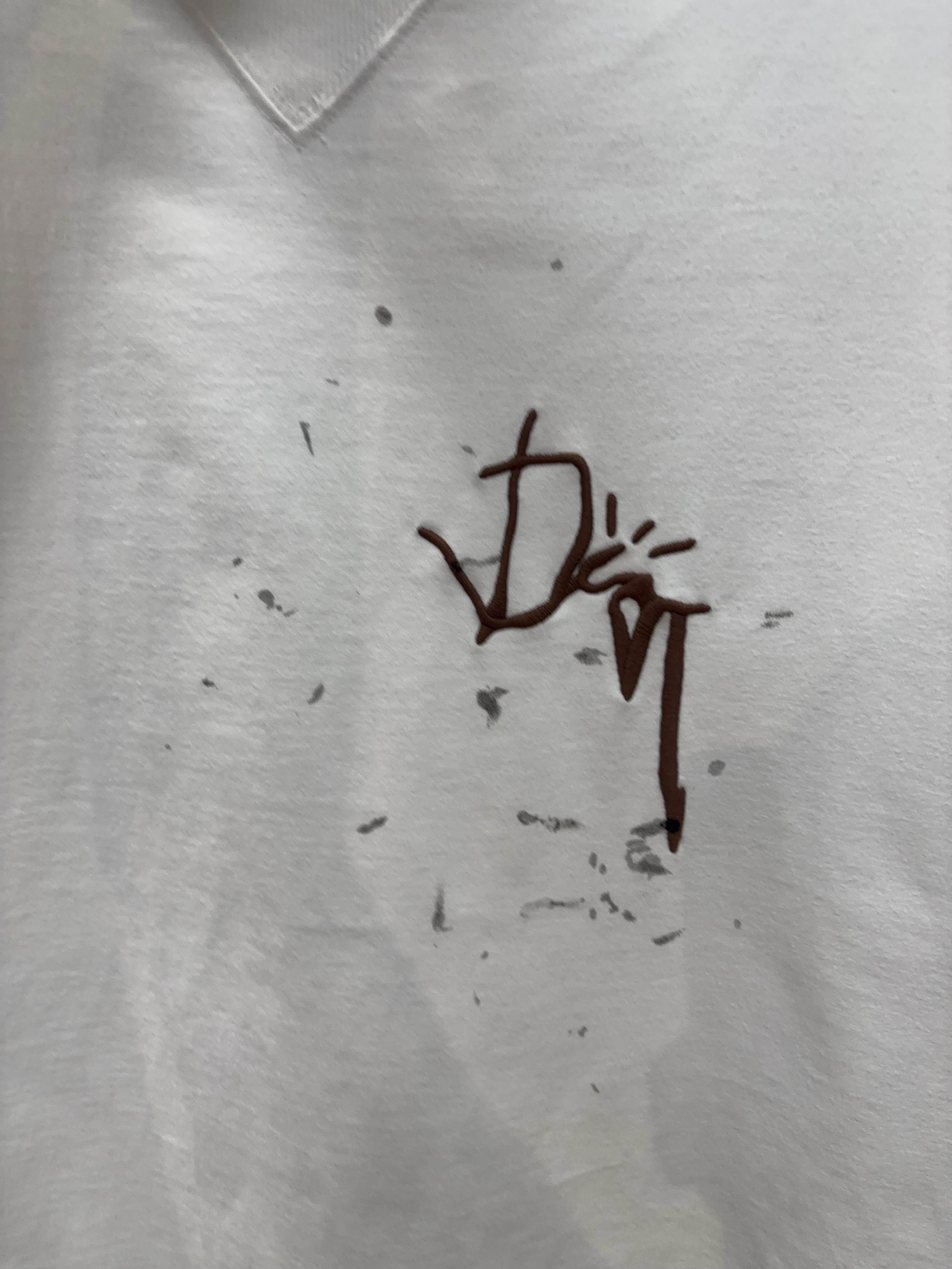 Dior Travis Scott Embroidered White T-Shirt Size US XL / EU 56 / 4 - 6 Thumbnail