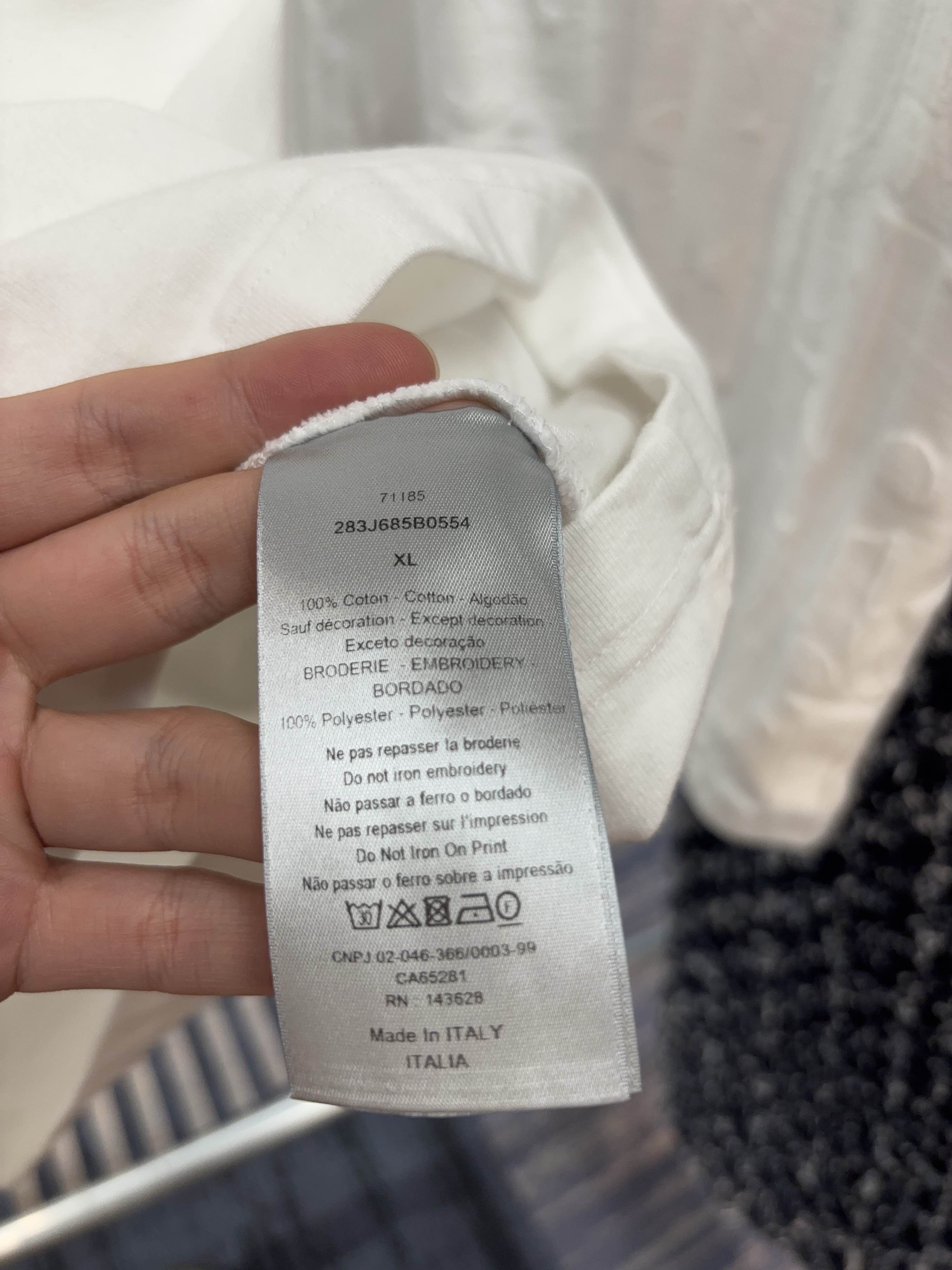 Dior Travis Scott Embroidered White T-Shirt Size US XL / EU 56 / 4 - 4 Thumbnail