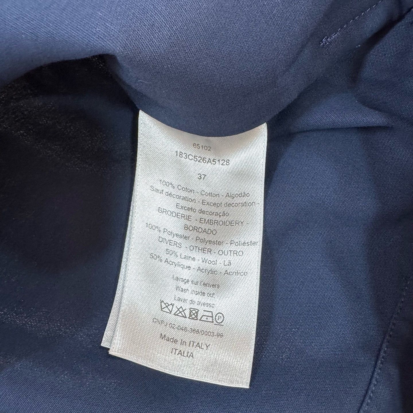 Dior Elegant Blue Zip-Up Jacket in Size S Size US S / EU 44-46 / 1 - 4 Thumbnail