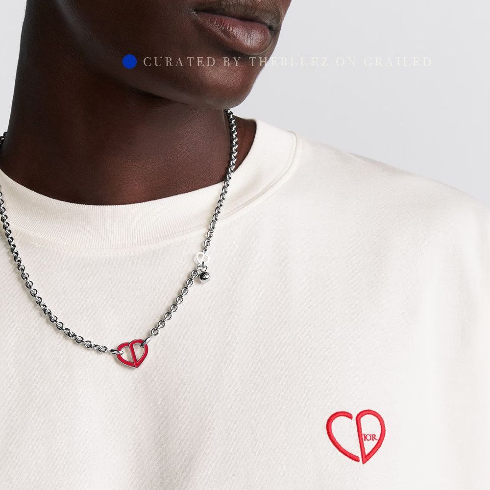 Dior Heart Logo Embroidered T-Shirt in White Size US XXL / EU 58 / 5 - 13 Thumbnail