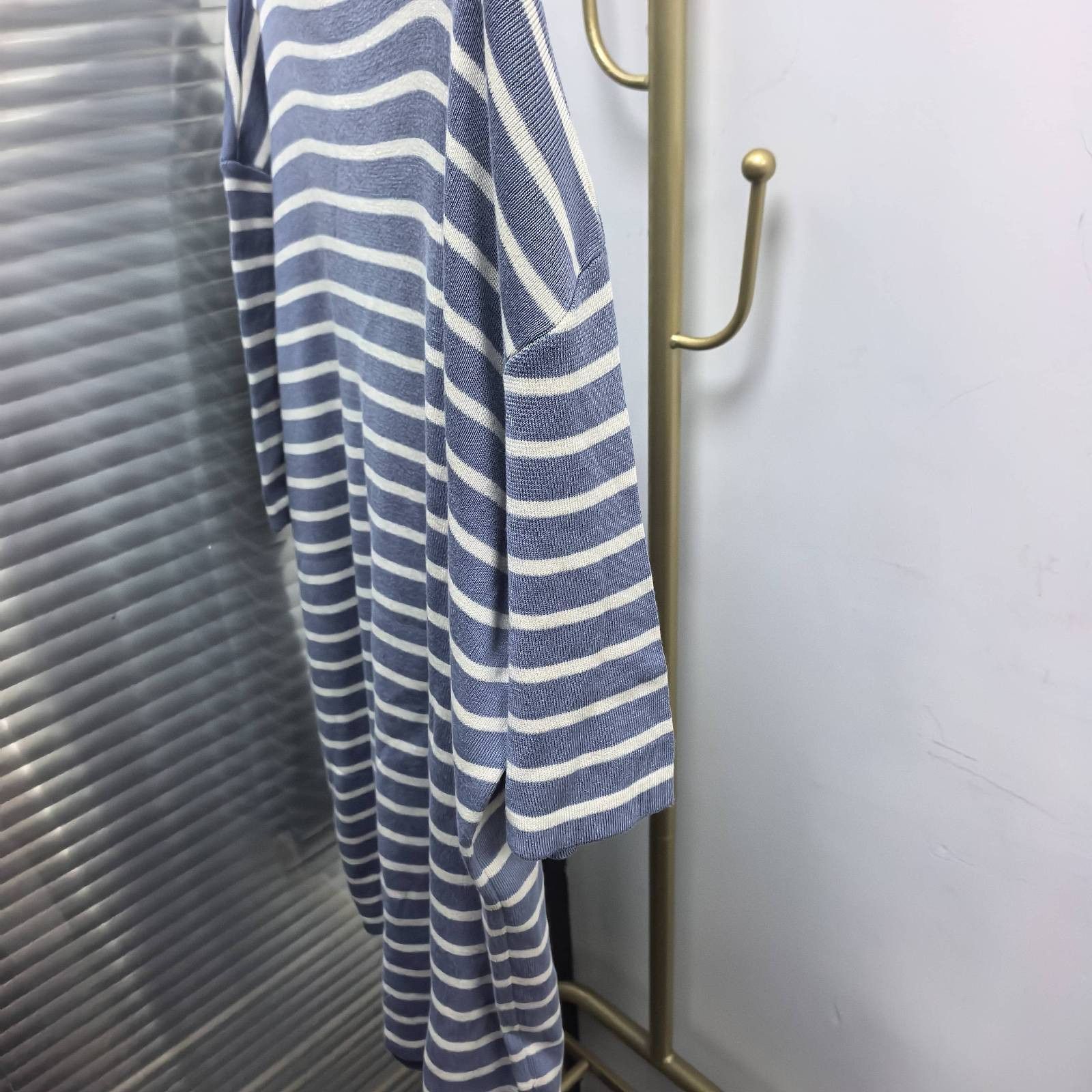 Dior Striped Knit T-Shirt in Blue Size US L / EU 52-54 / 3 - 5 Thumbnail