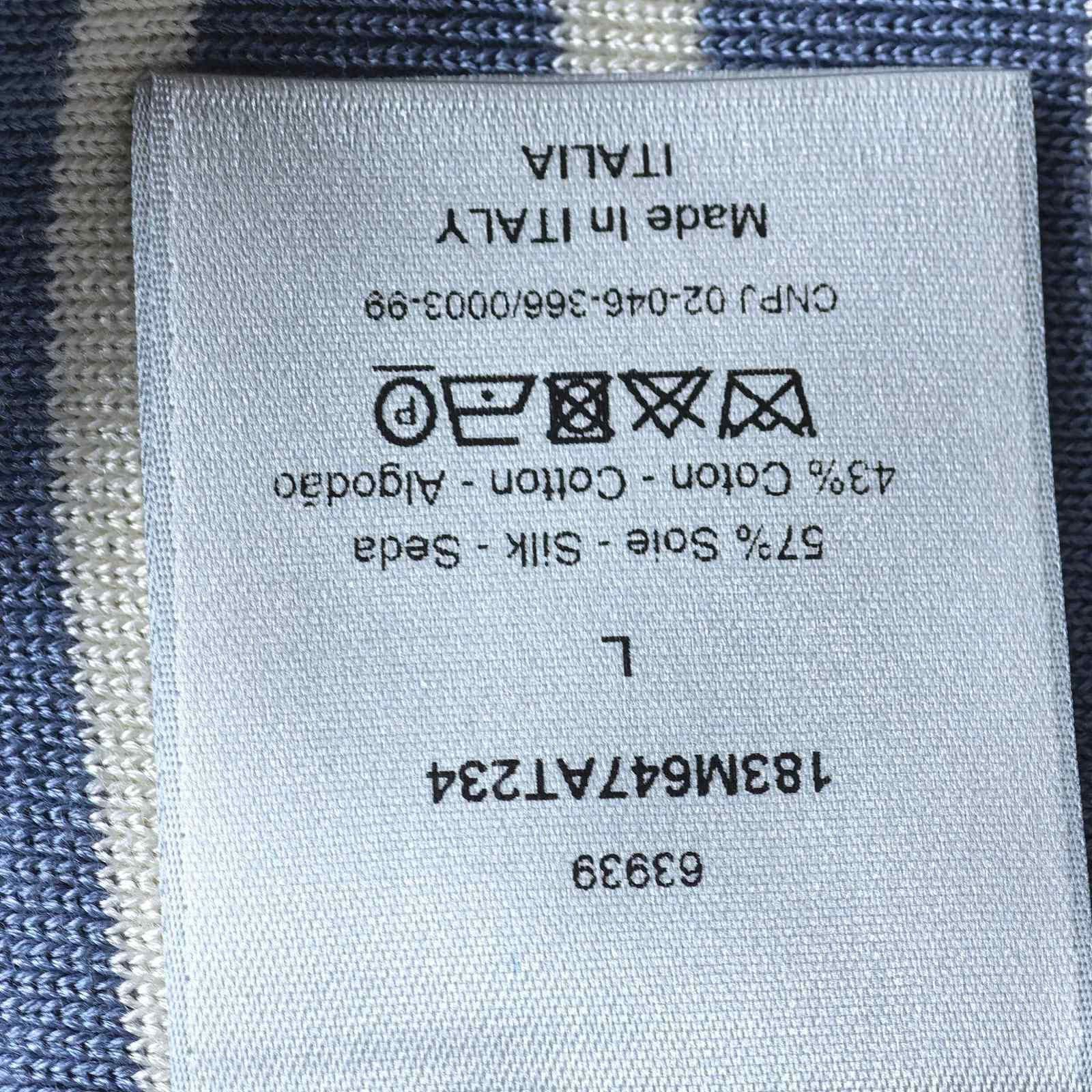Dior Striped Knit T-Shirt in Blue Size US L / EU 52-54 / 3 - 14 Thumbnail