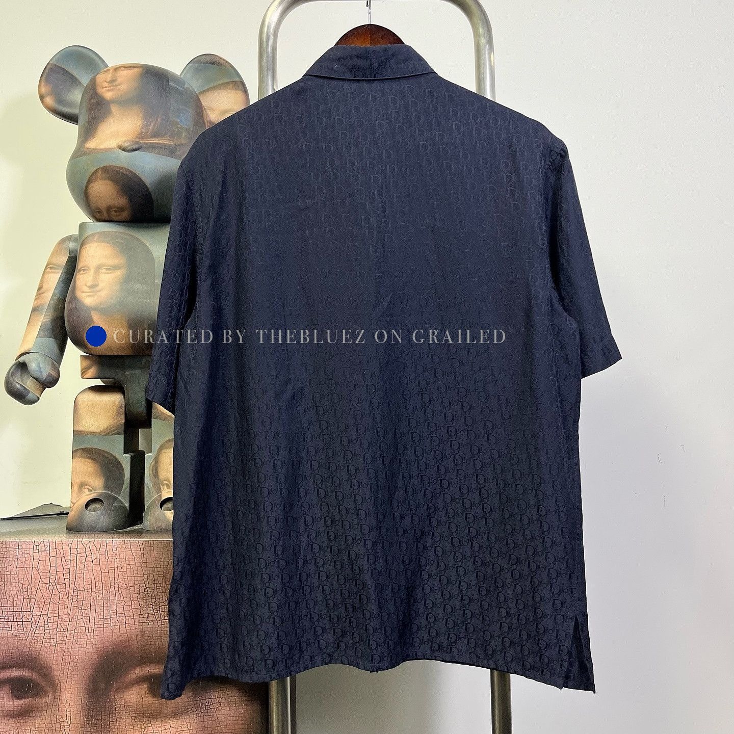 Dior Classic Blue Jacquard Button-Up Shirt Size US XXS / EU 40 - 2 Thumbnail