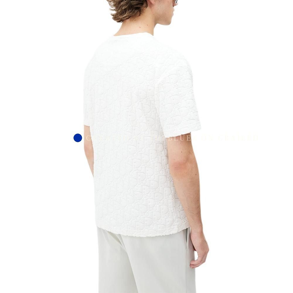 Dior White Oblique Terry T-Shirt in XXS Size US XXS / EU 40 - 9 Thumbnail