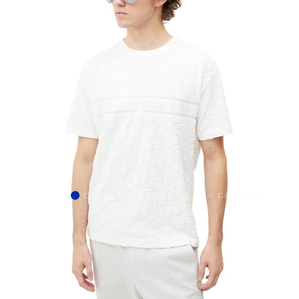 Dior White Oblique Terry T-Shirt in XXS Size US XXS / EU 40 - 10 Thumbnail
