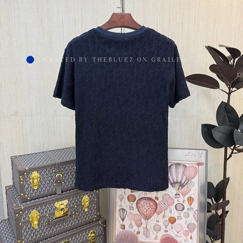 Dior Stylish Blue Terry Cloth T-Shirt Size US S / EU 44-46 / 1 - 2 Thumbnail