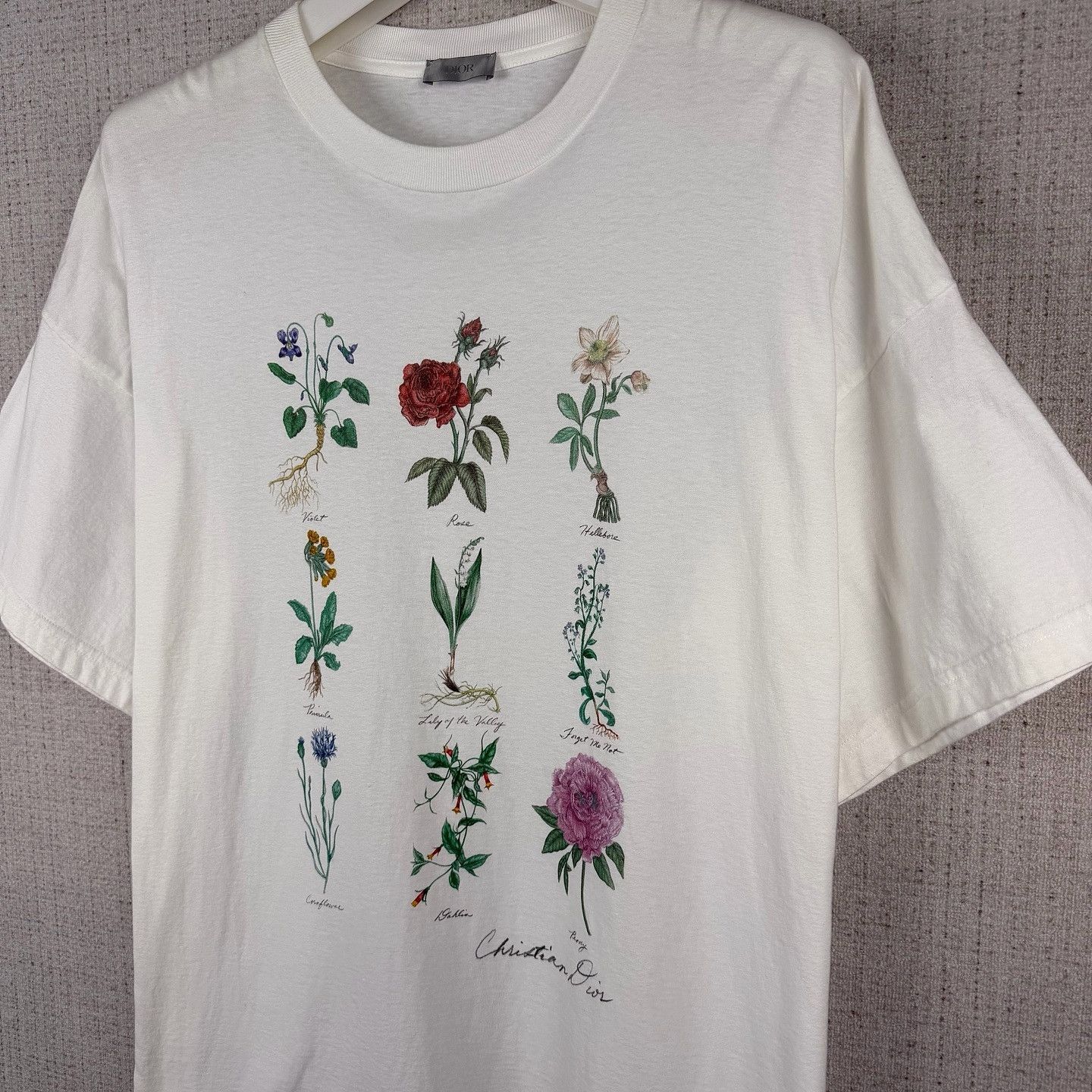 Dior Floral Print T-Shirt in White, Size XL Size US XL / EU 56 / 4 - 6 Thumbnail