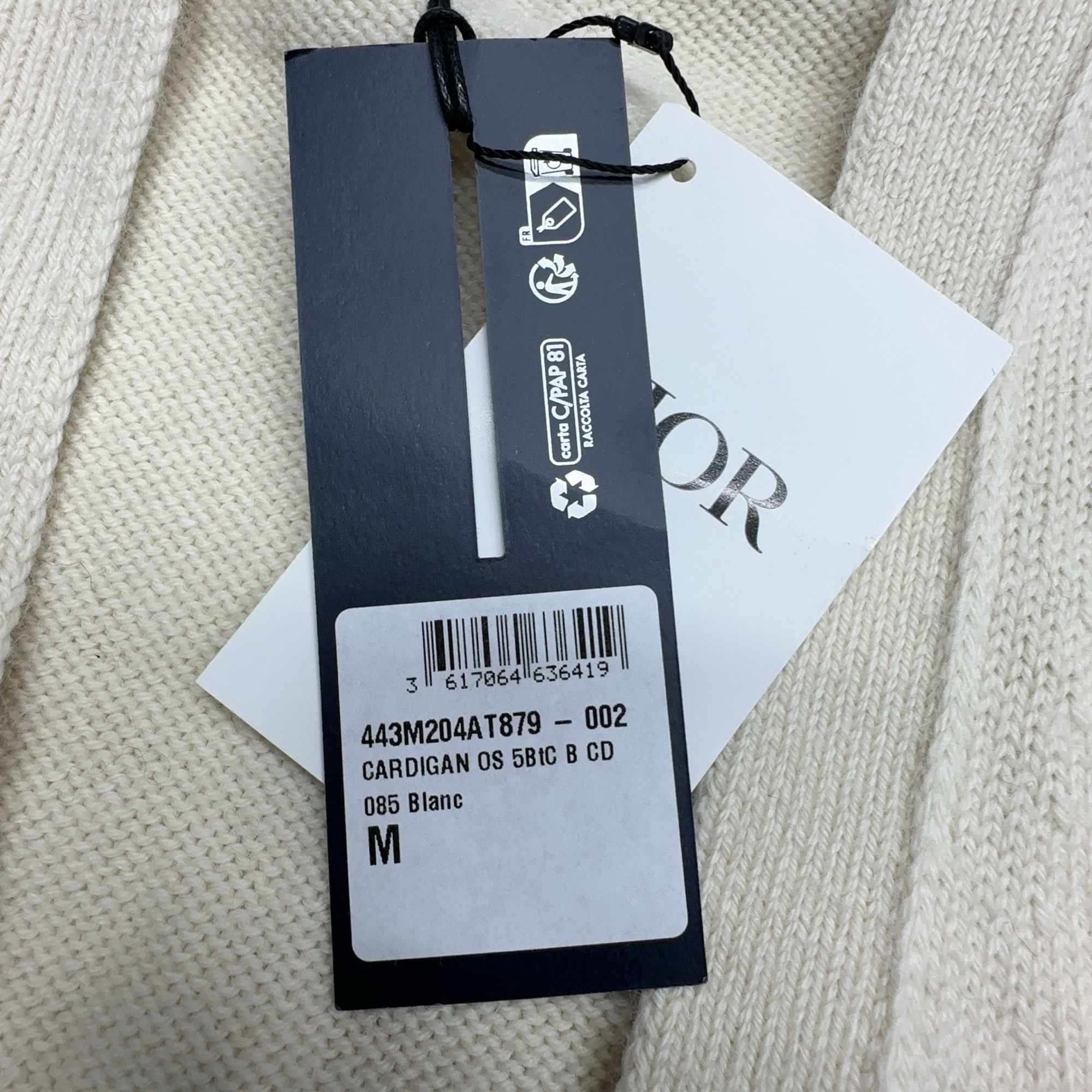 Dior Logo Embroidered Cardigan in Beige Size US M / EU 48-50 / 2 - 5 Thumbnail