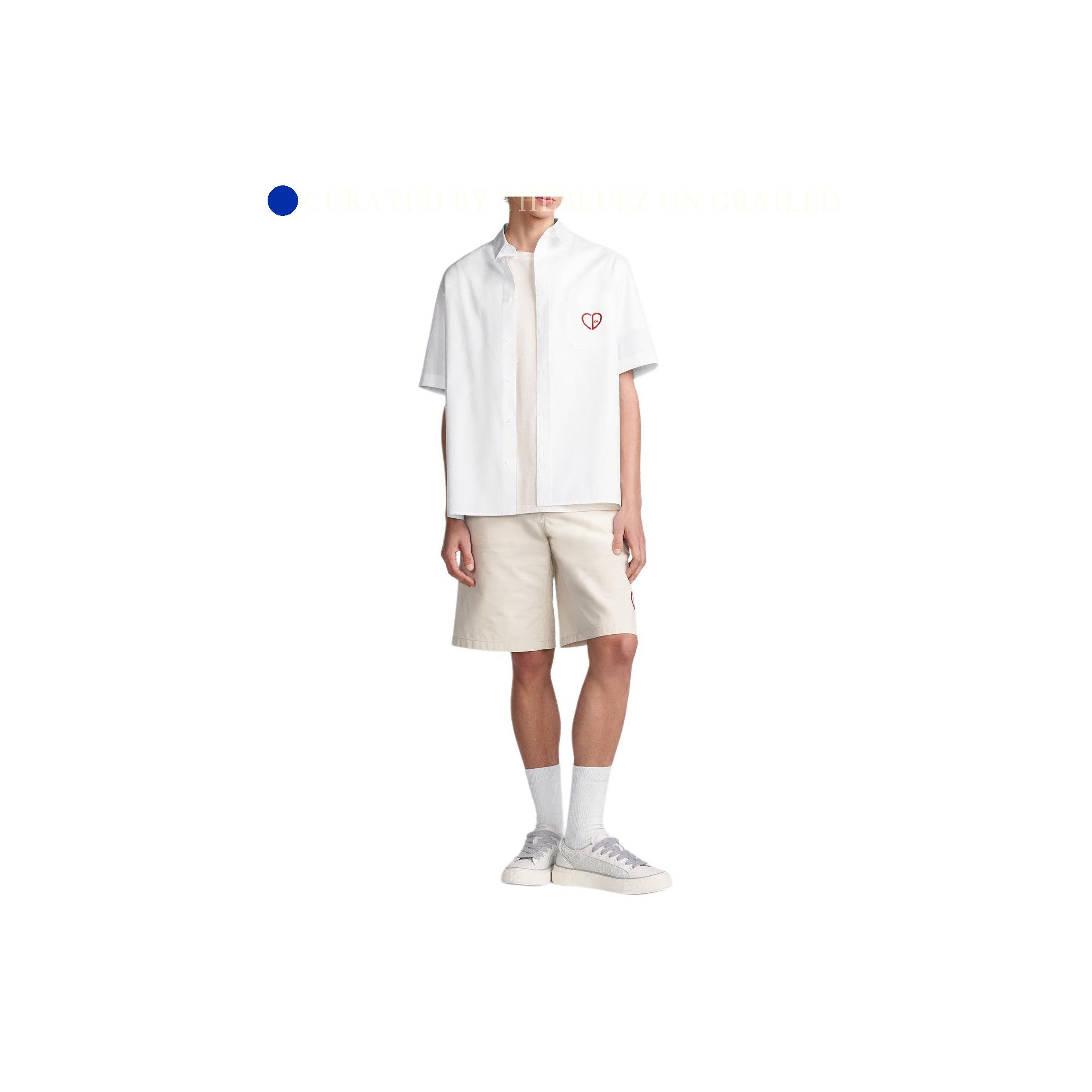 Dior Heart Logo Embroidered White Shirt Size US M / EU 48-50 / 2 - 9 Thumbnail