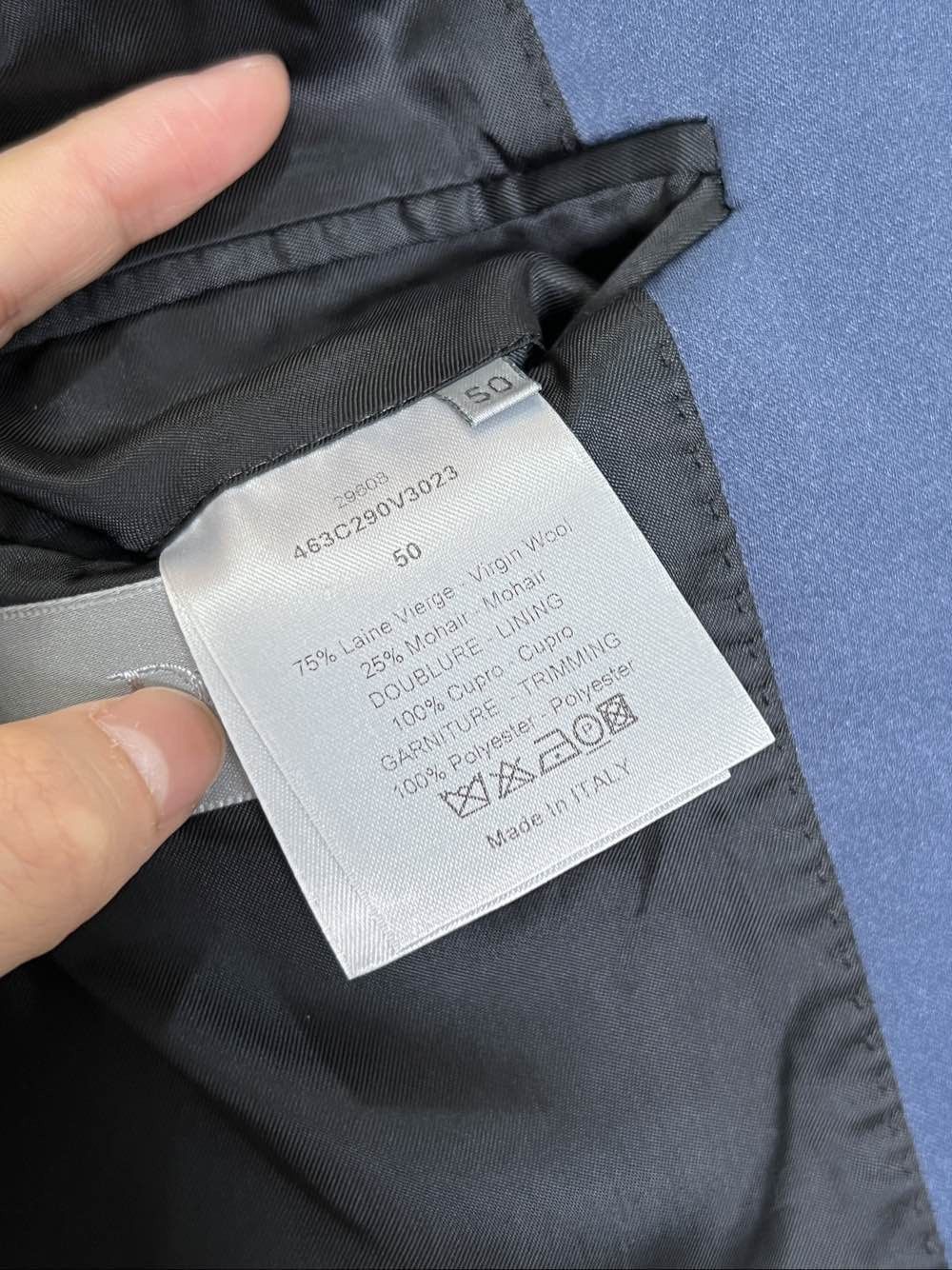 Dior Elegant Blue Mohair Blend Blazer Size US M / EU 48-50 / 2 - 4 Thumbnail
