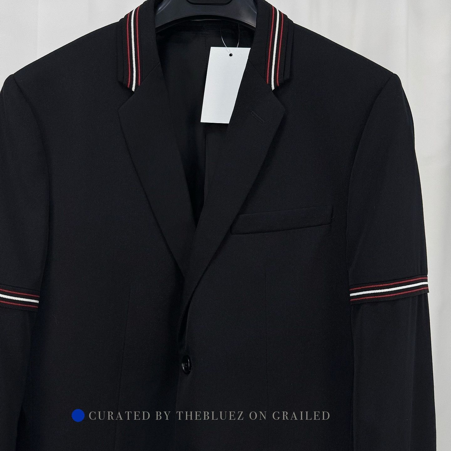 Dior Striped Trim Black Blazer Size US M / EU 48-50 / 2 - 4 Thumbnail