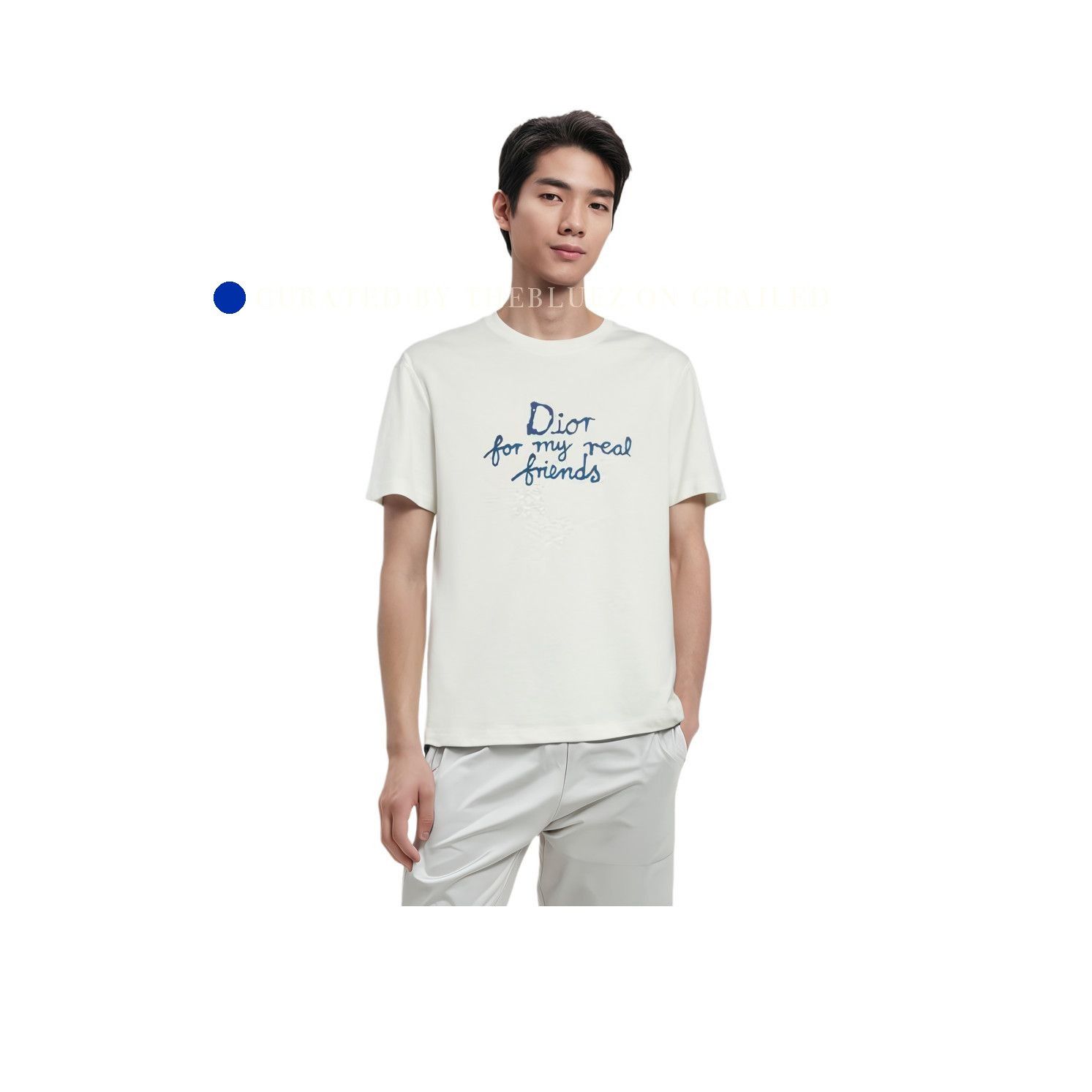 Dior Embroidered Logo T-Shirt in White Size US XXL / EU 58 / 5 - 4 Thumbnail