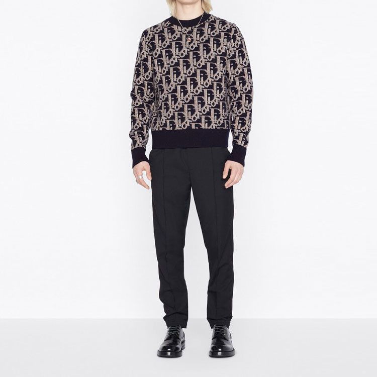 Dior Luxurious Blue Jacquard Knit Sweater Size US S / EU 44-46 / 1 - 5 Thumbnail
