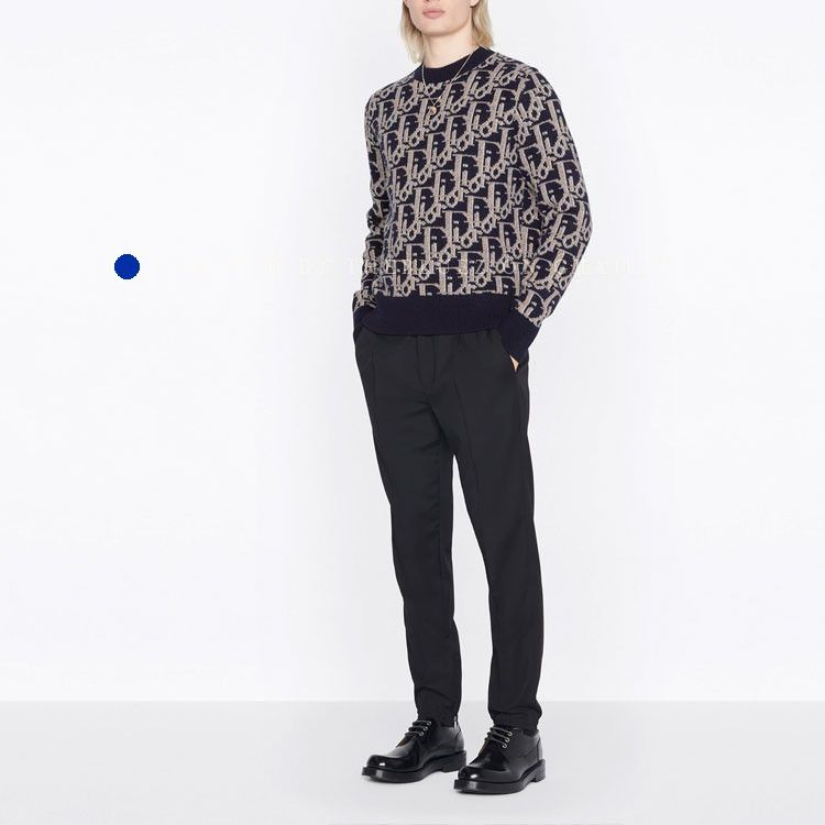 Dior Luxurious Blue Jacquard Knit Sweater Size US S / EU 44-46 / 1 - 7 Thumbnail