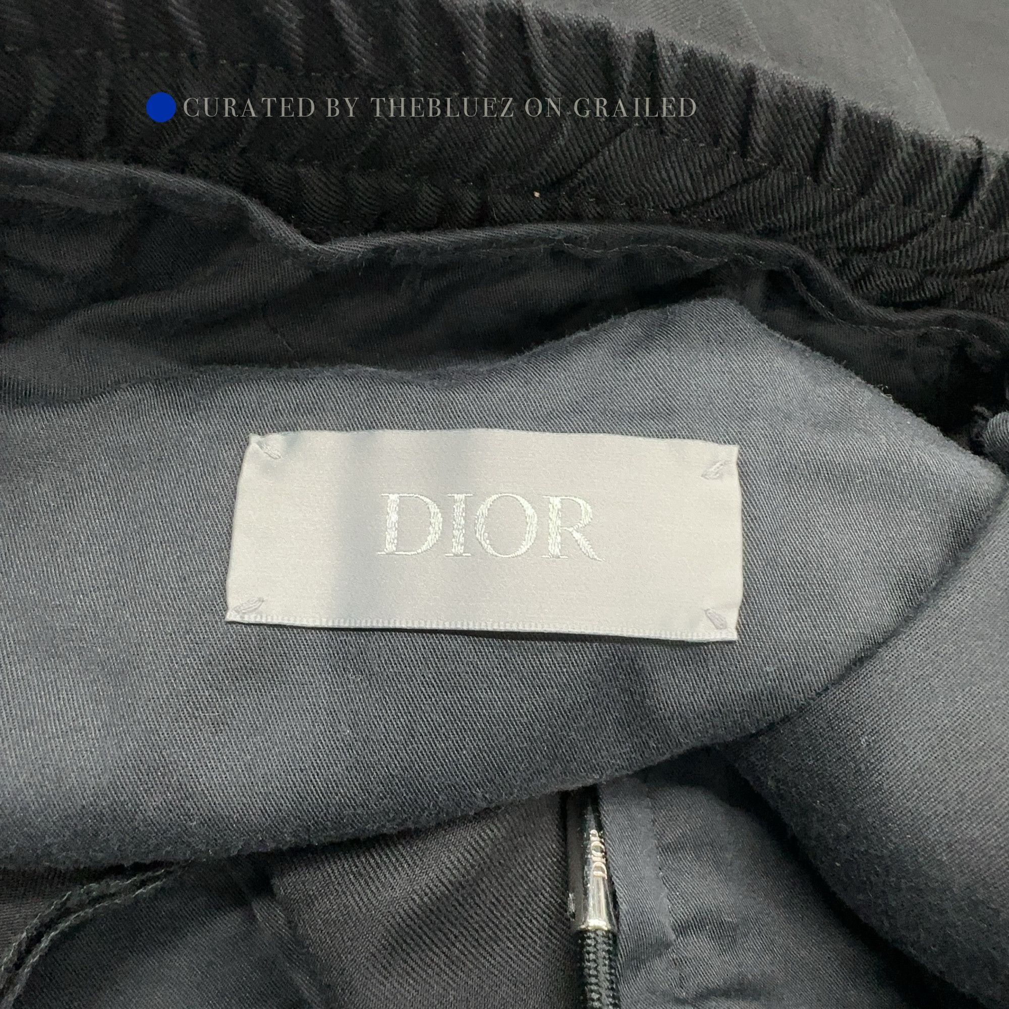 Dior Black Drawstring Pants in Virgin Wool Size US 32 / EU 48 - 3 Thumbnail