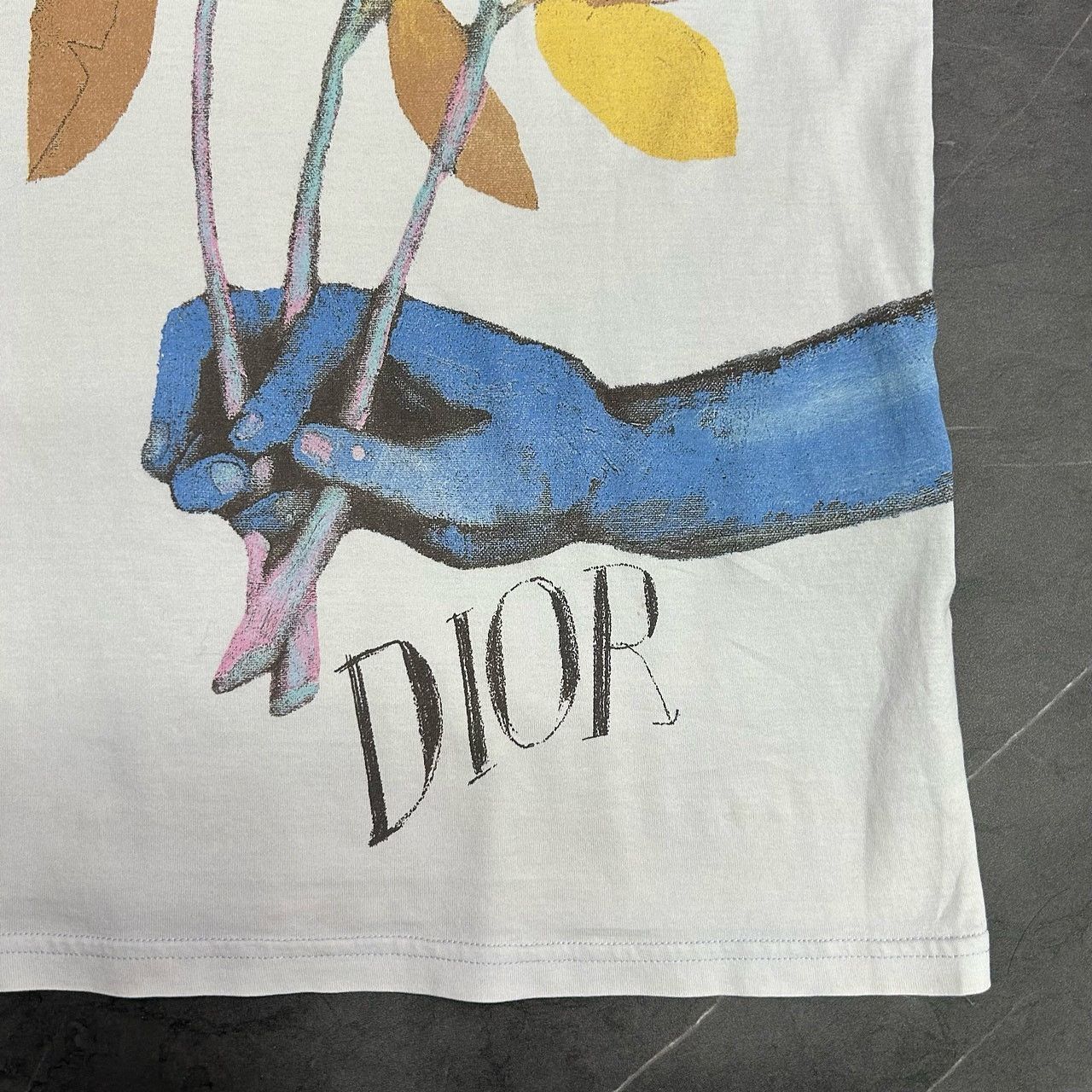 Dior Floral Graphic T-Shirt in White, Size M Size US M / EU 48-50 / 2 - 6 Thumbnail
