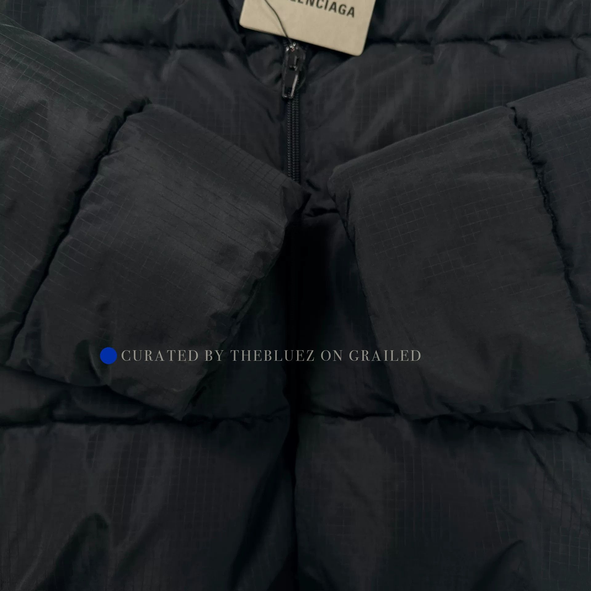 Balenciaga Logo Embroidered Black Puffer Jacket Size US M / EU 48-50 / 2 - 4 Thumbnail