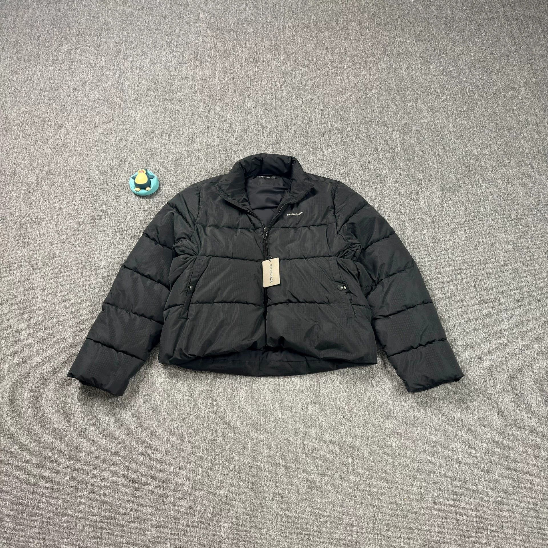 Balenciaga Logo Embroidered Black Puffer Jacket Size US M / EU 48-50 / 2 - 2 Thumbnail