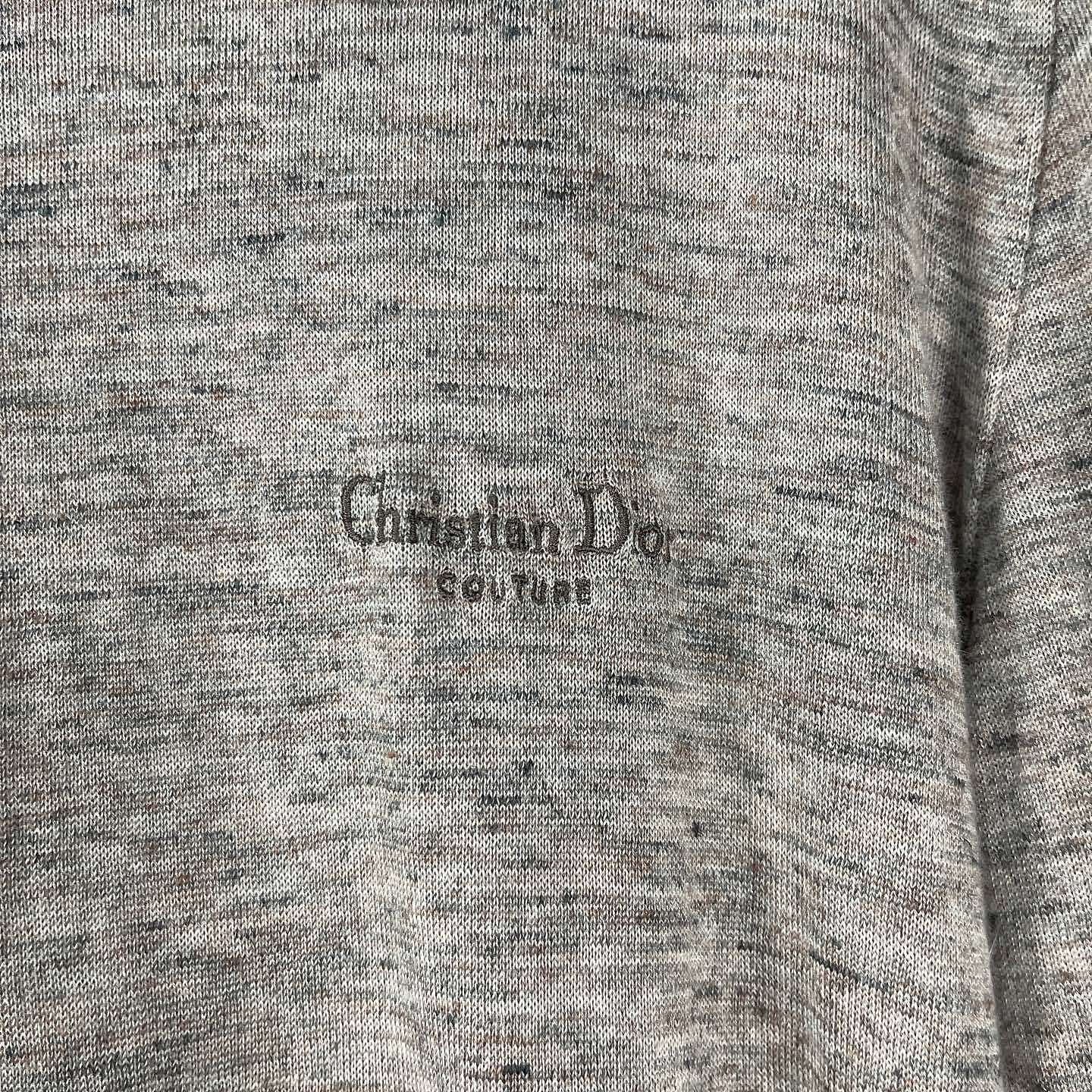 Dior Gray Long Sleeve Knit Sweater Size US L / EU 52-54 / 3 - 7 Thumbnail