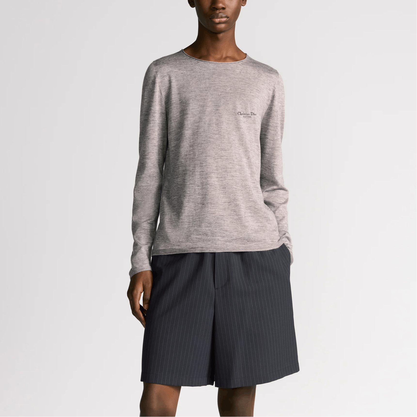 Dior Gray Long Sleeve Knit Sweater Size US L / EU 52-54 / 3 - 9 Thumbnail
