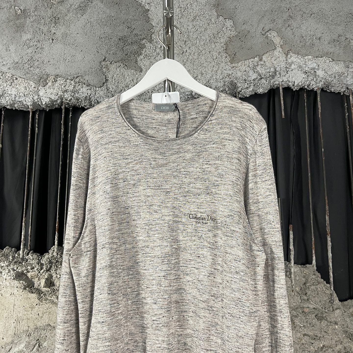 Dior Gray Long Sleeve Knit Sweater Size US L / EU 52-54 / 3 - 5 Thumbnail