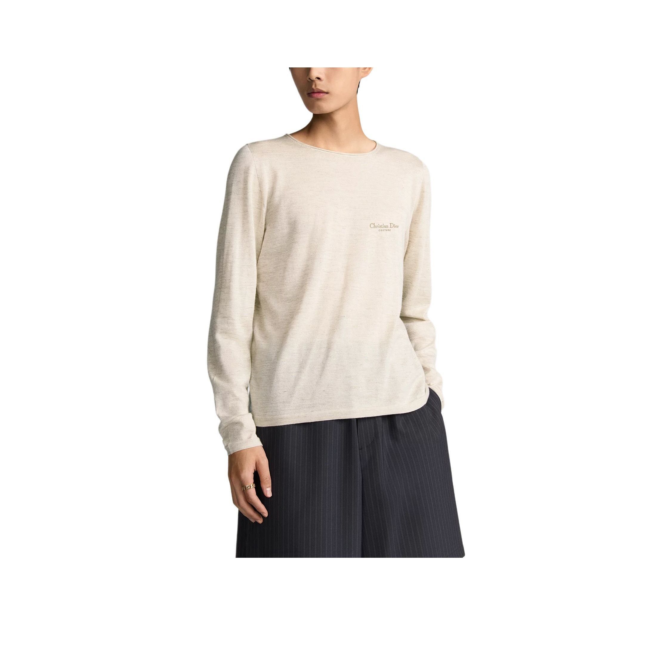 Dior Beige Long Sleeve Knit Sweater Size US L / EU 52-54 / 3 - 10 Thumbnail