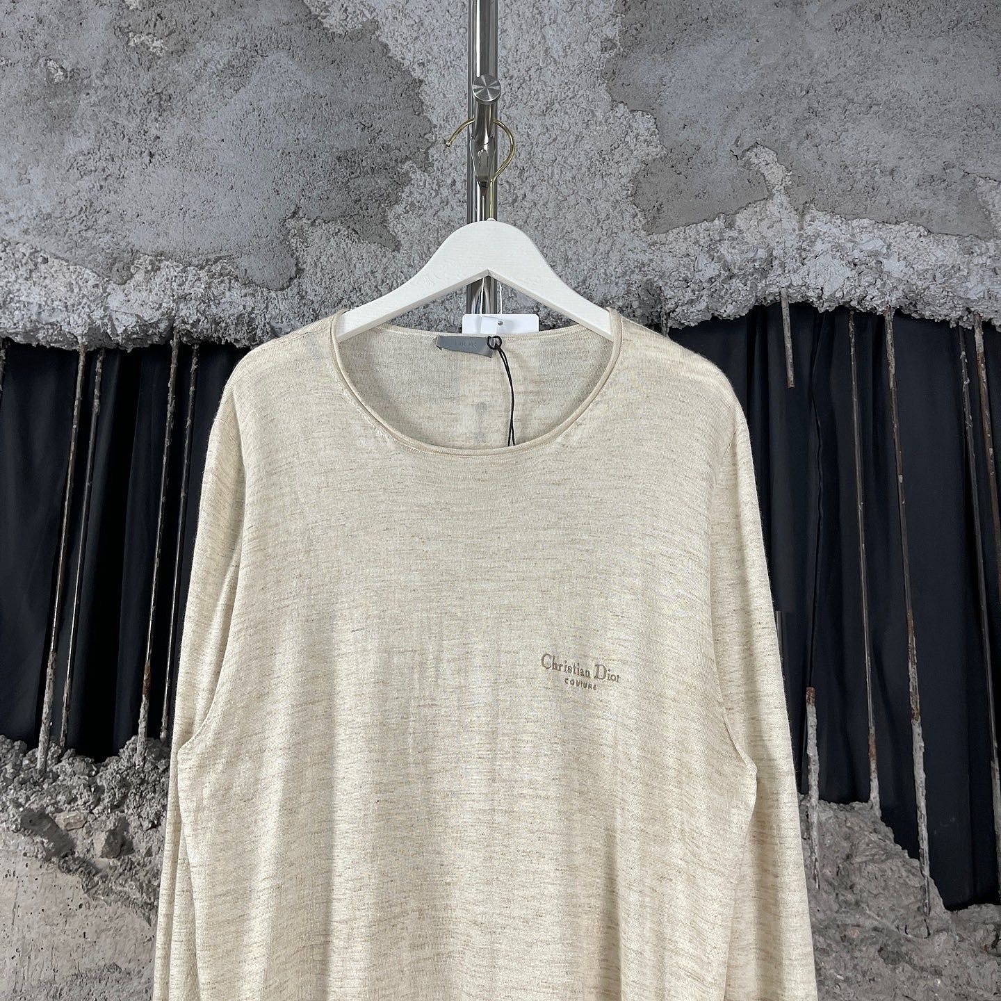 Dior Beige Long Sleeve Knit Sweater Size US L / EU 52-54 / 3 - 5 Thumbnail