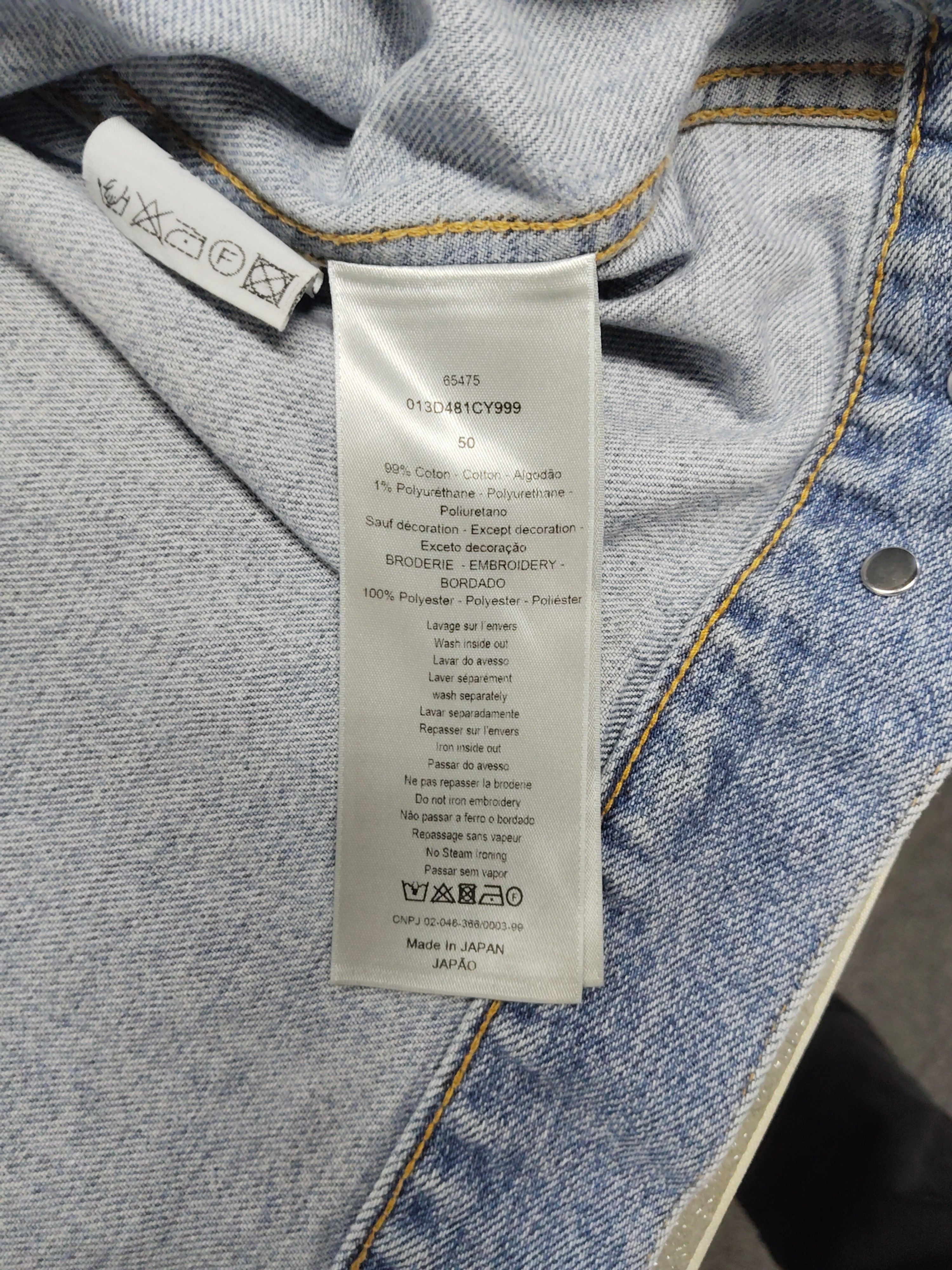 Dior Unique Blue Denim Jacket with Artistic Flair Size US M / EU 48-50 / 2 - 4 Thumbnail