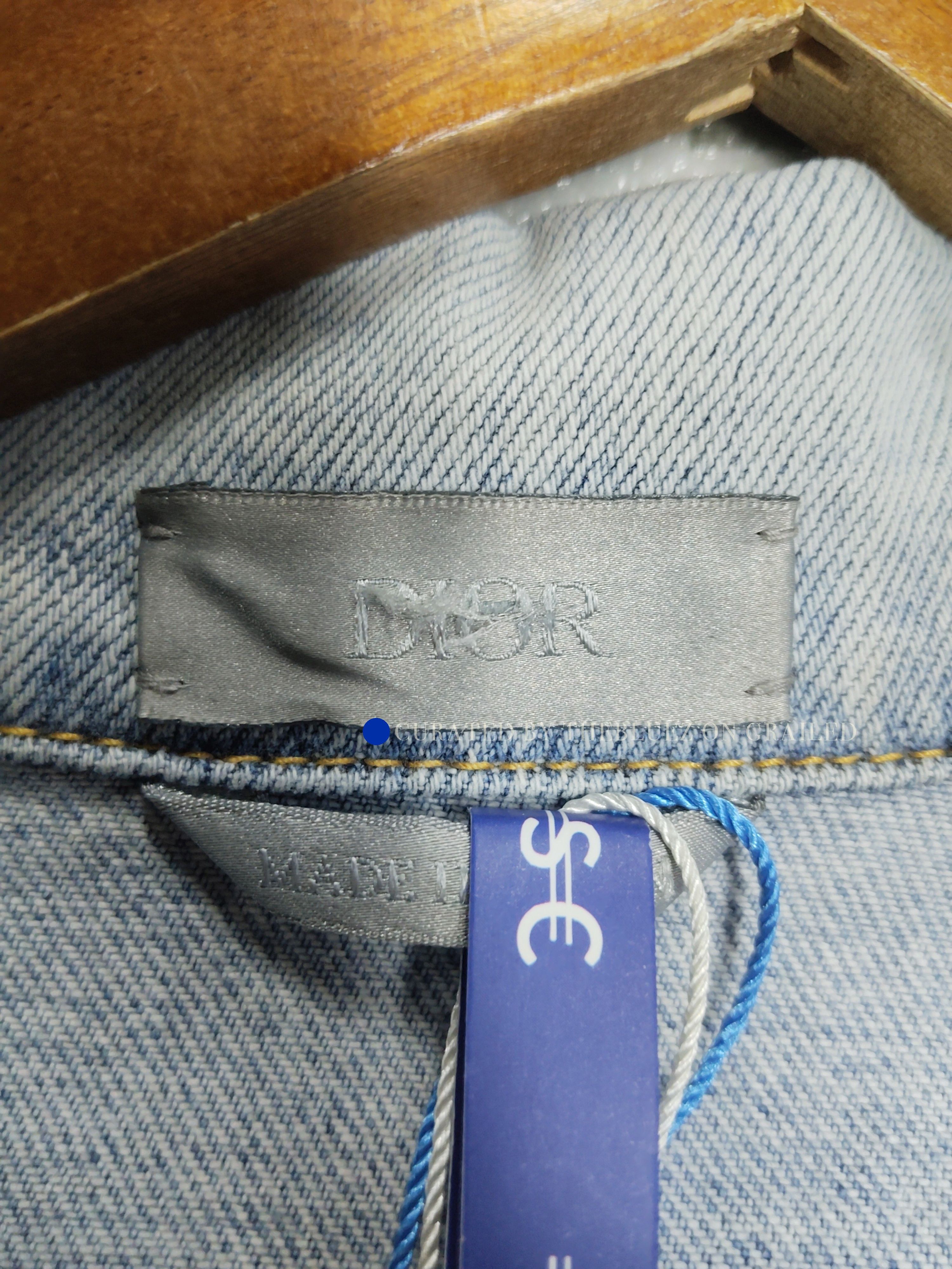 Dior Unique Blue Denim Jacket with Artistic Flair Size US M / EU 48-50 / 2 - 3 Thumbnail