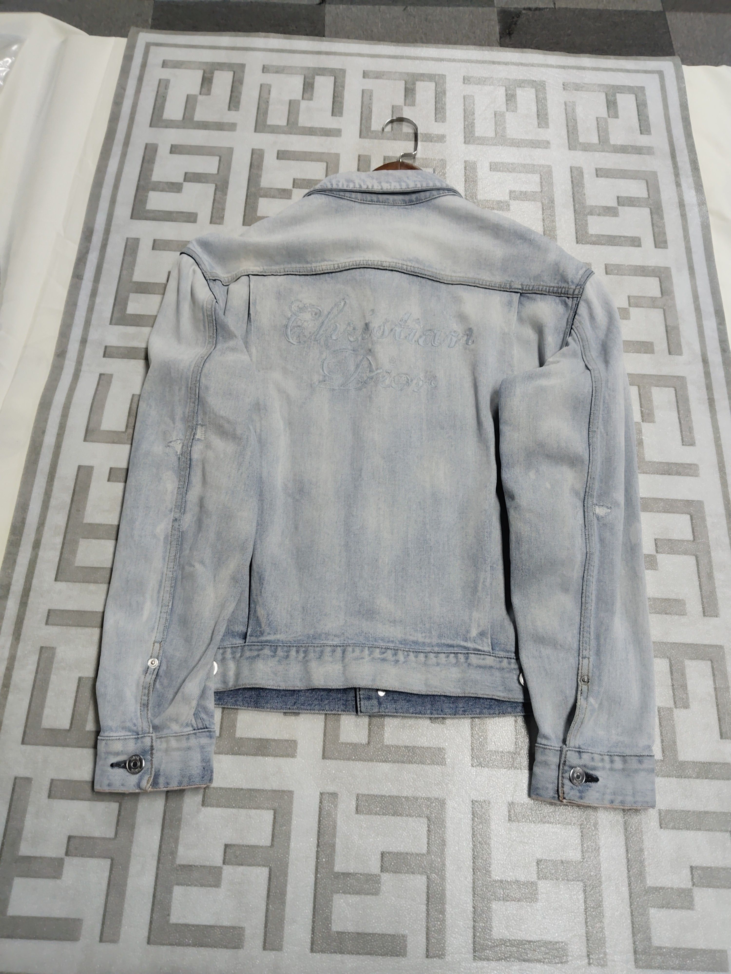 Dior Unique Blue Denim Jacket with Artistic Flair Size US M / EU 48-50 / 2 - 2 Thumbnail