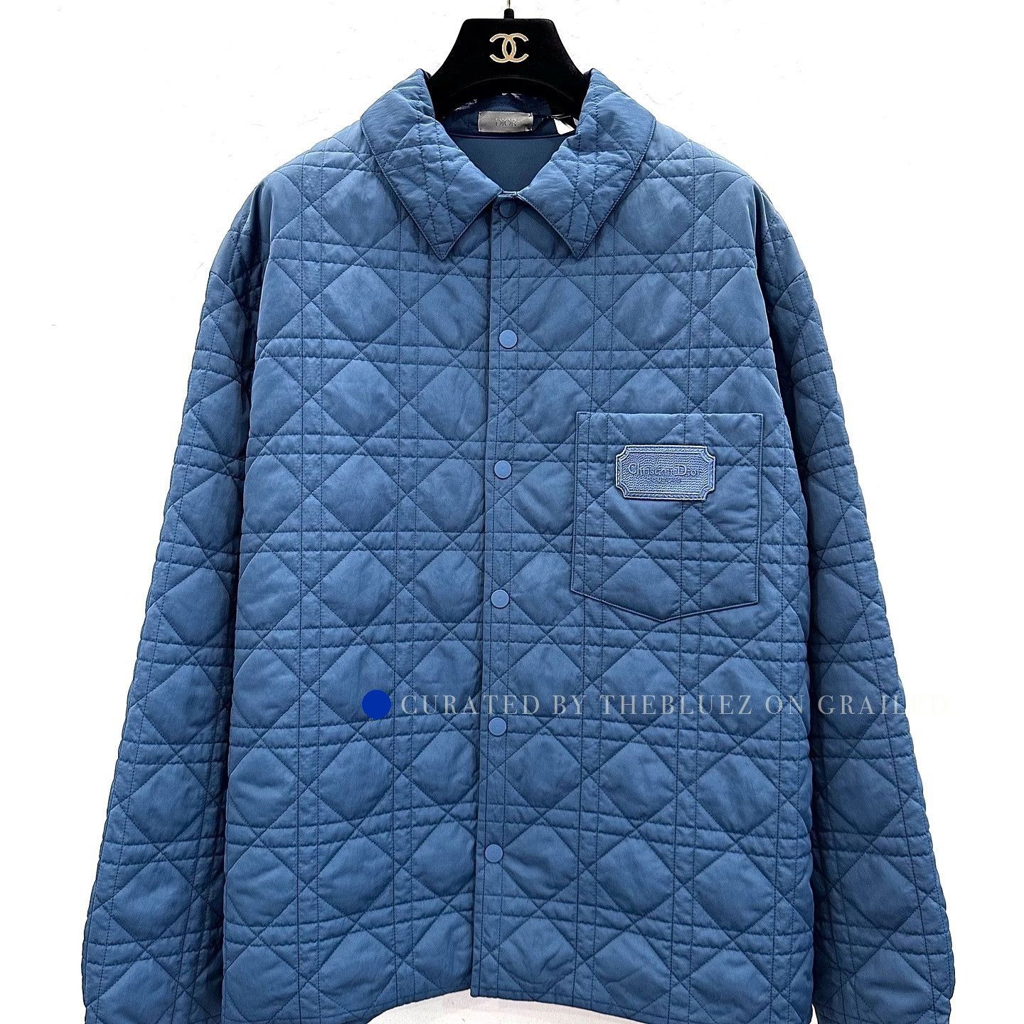 Dior Quilted Snap Jacket in Blue, Size M Size US M / EU 48-50 / 2 - 6 Thumbnail