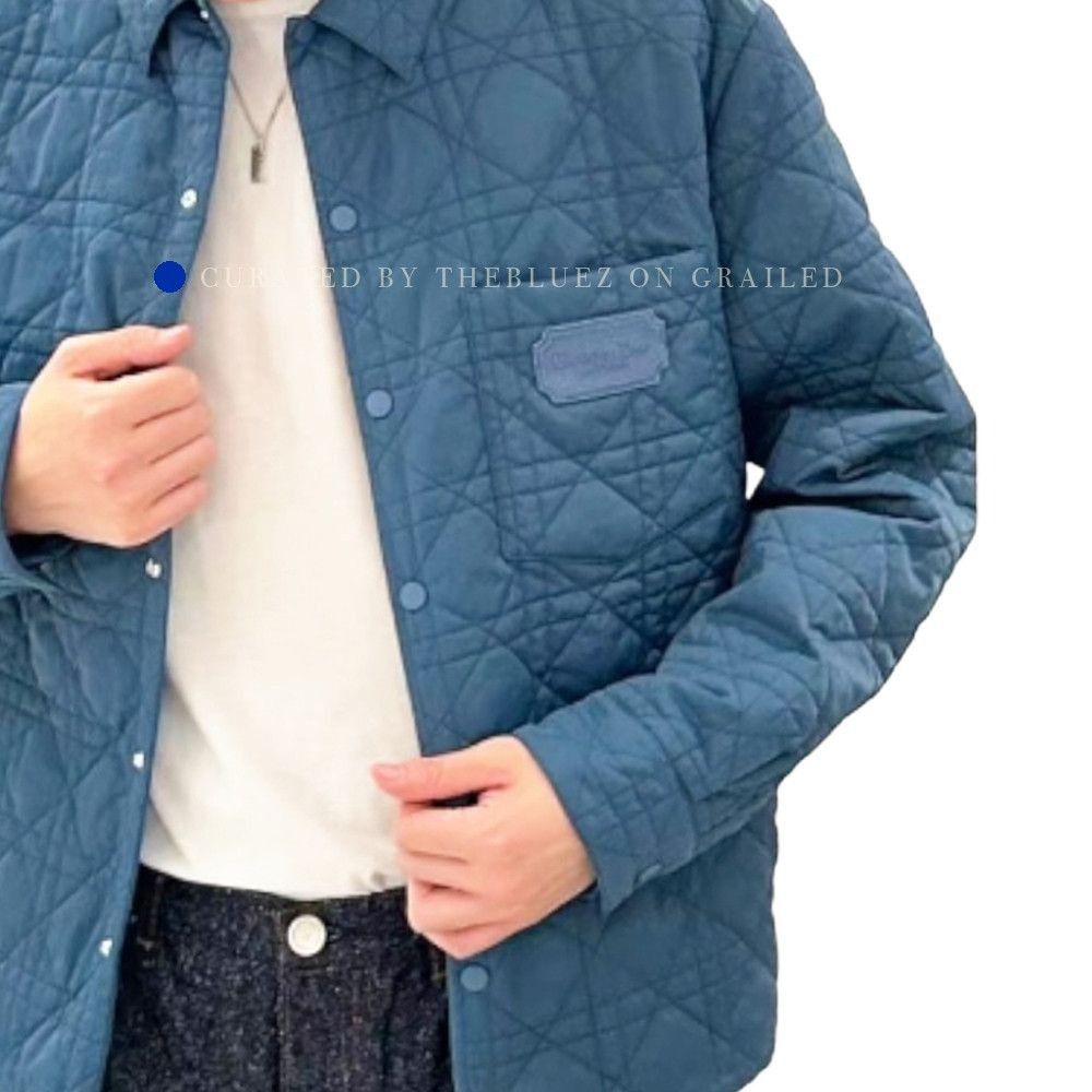 Dior Quilted Snap Jacket in Blue, Size M Size US M / EU 48-50 / 2 - 10 Thumbnail