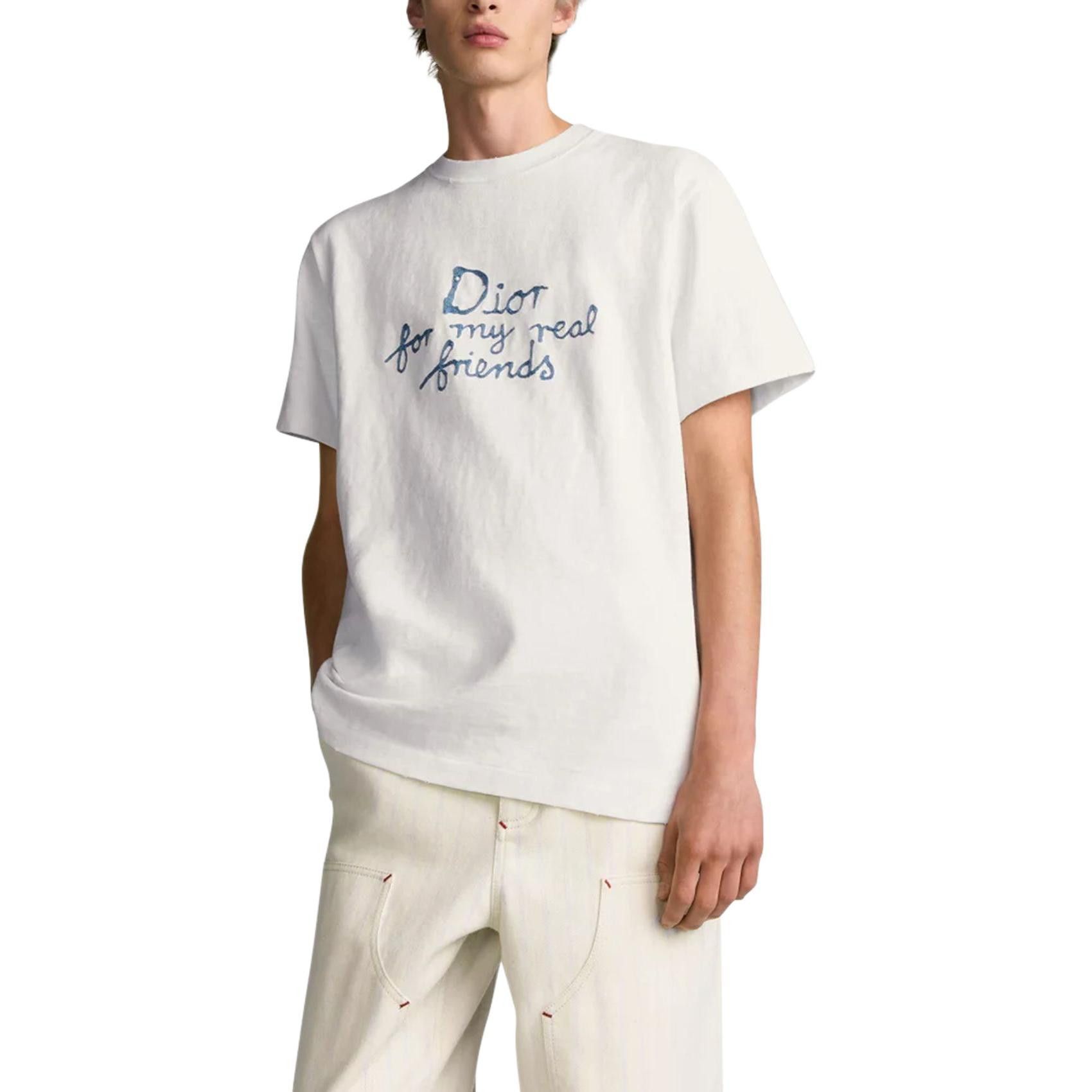 Dior Embroidered White T-Shirt in Size S Size US S / EU 44-46 / 1 - 6 Thumbnail