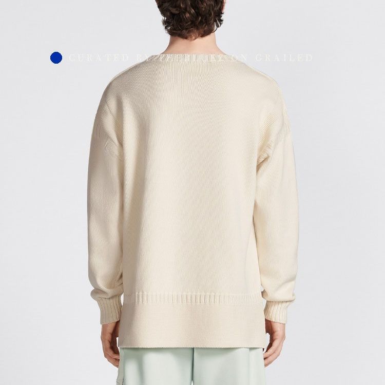 Dior Logo Embroidered White Sweater Size US M / EU 48-50 / 2 - 11 Thumbnail