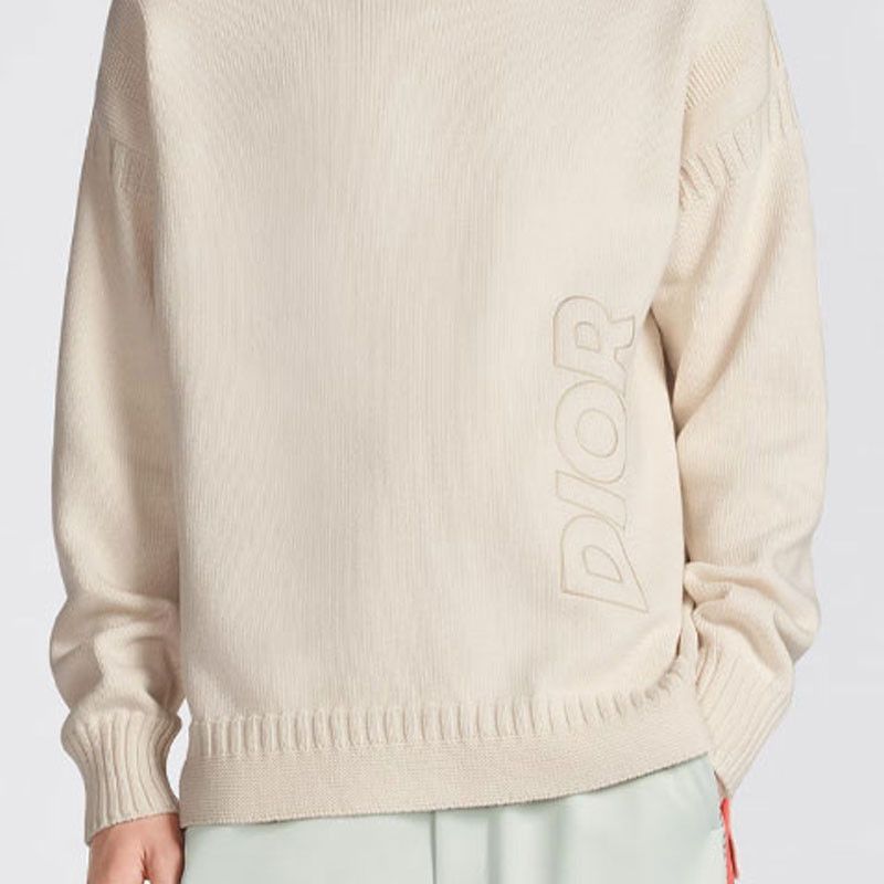 Dior Logo Embroidered White Sweater Size US M / EU 48-50 / 2 - 12 Thumbnail