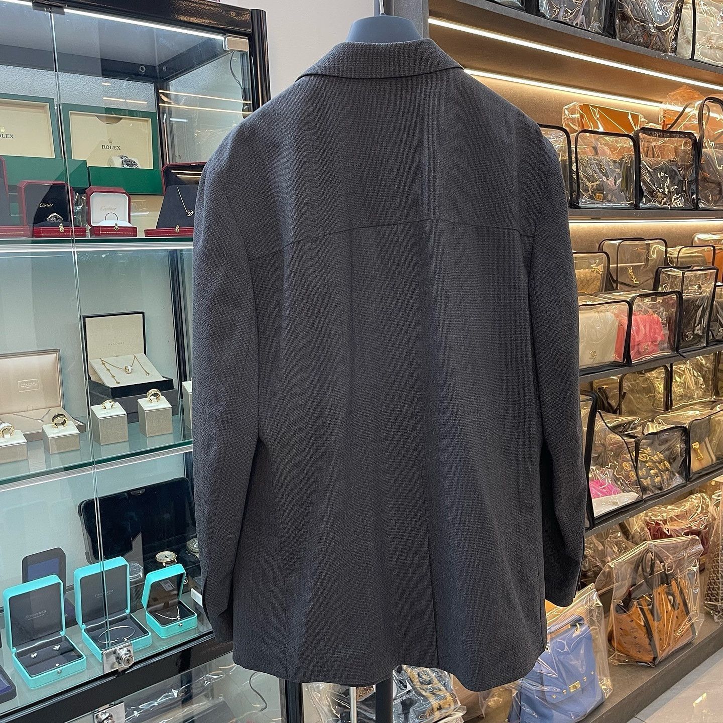 Dior Gray Wool Blend Single Breasted Blazer Size US M / EU 48-50 / 2 - 2 Thumbnail
