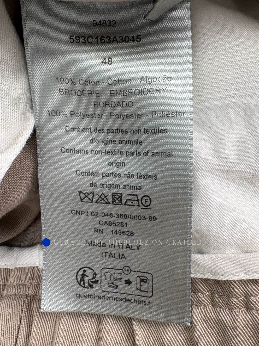 Dior Embroidered Beige Casual Pants, Size 32 Size US 32 / EU 48 - 4 Thumbnail
