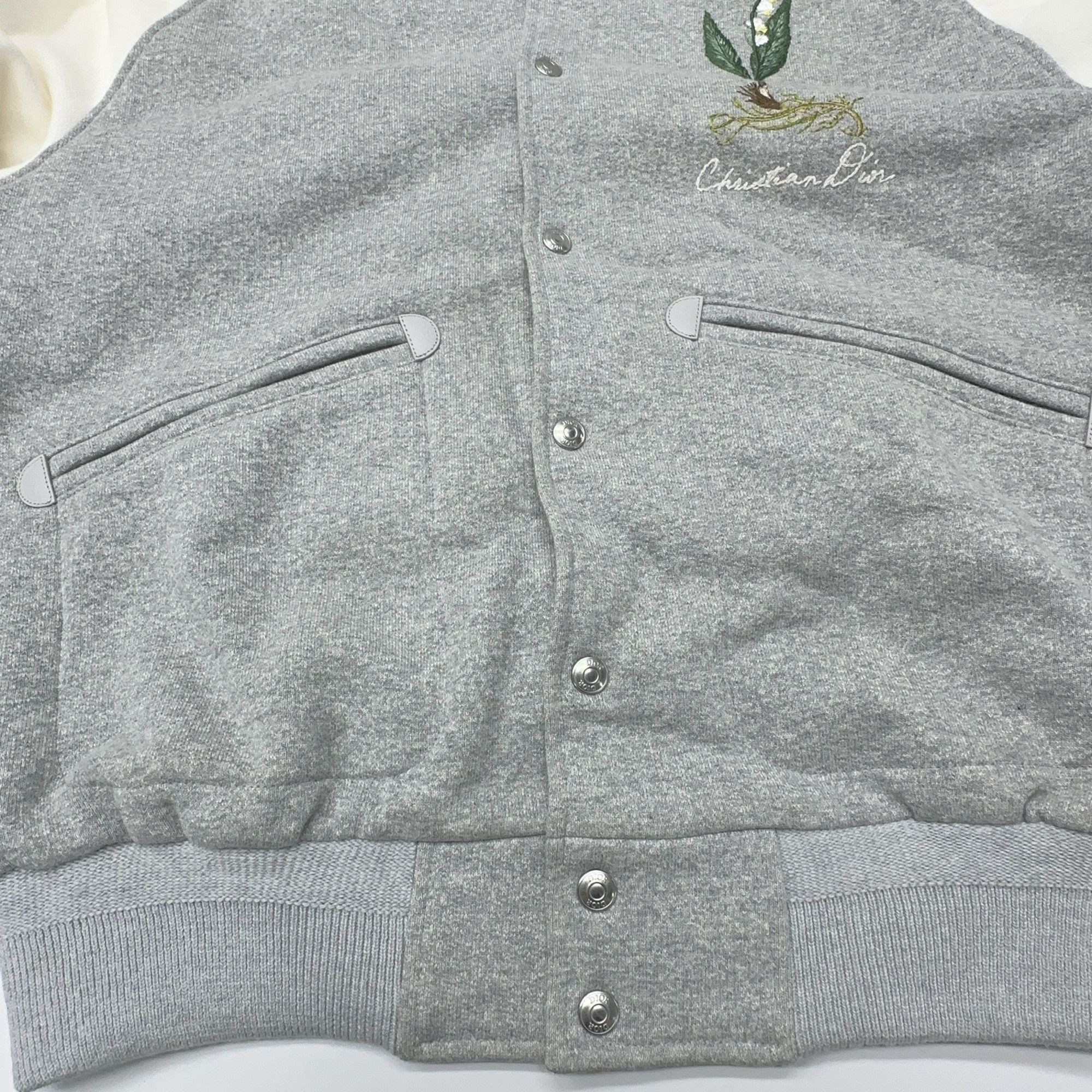 Dior Gray Varsity Jacket in Size S Size US S / EU 44-46 / 1 - 8 Thumbnail