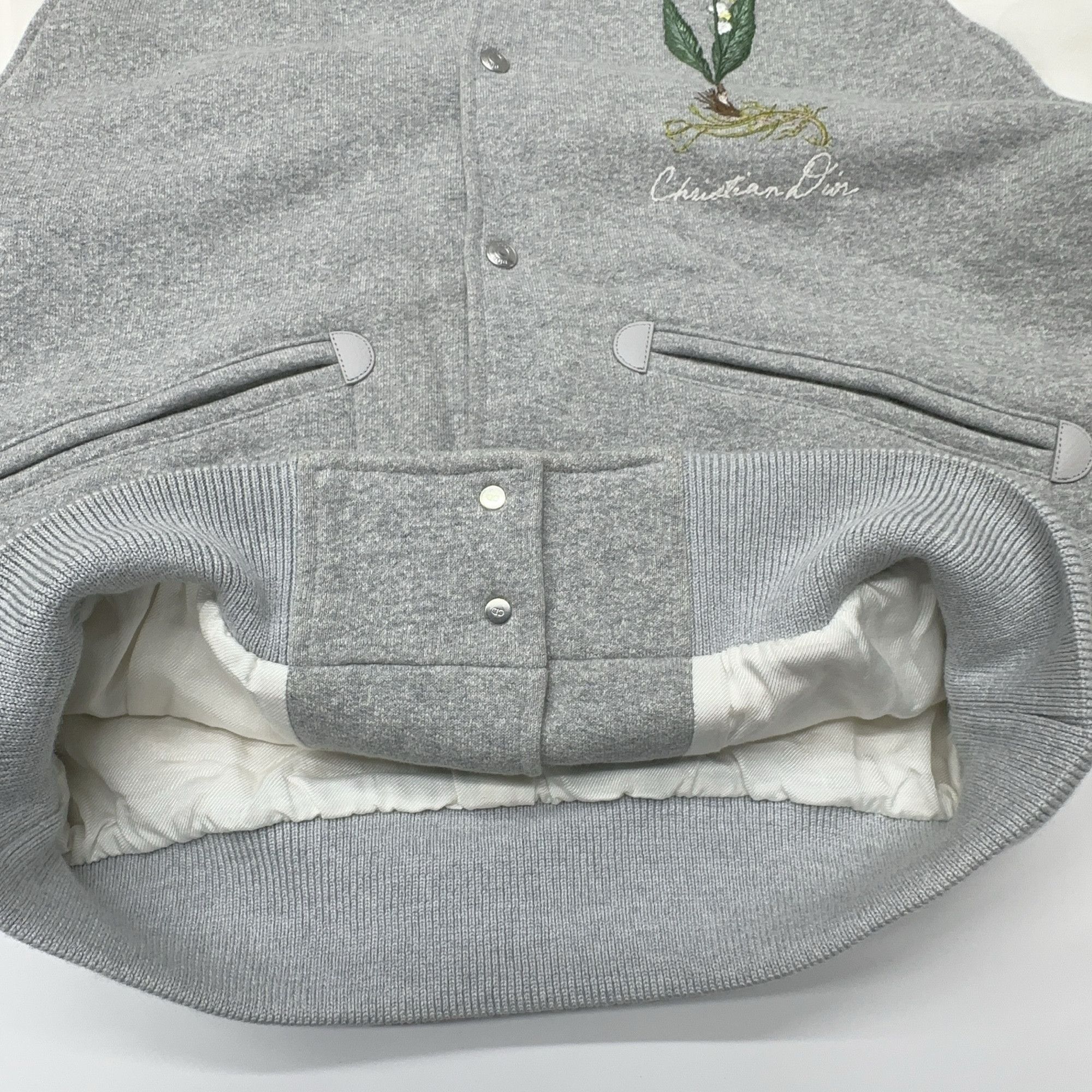 Dior Gray Varsity Jacket in Size S Size US S / EU 44-46 / 1 - 9 Thumbnail